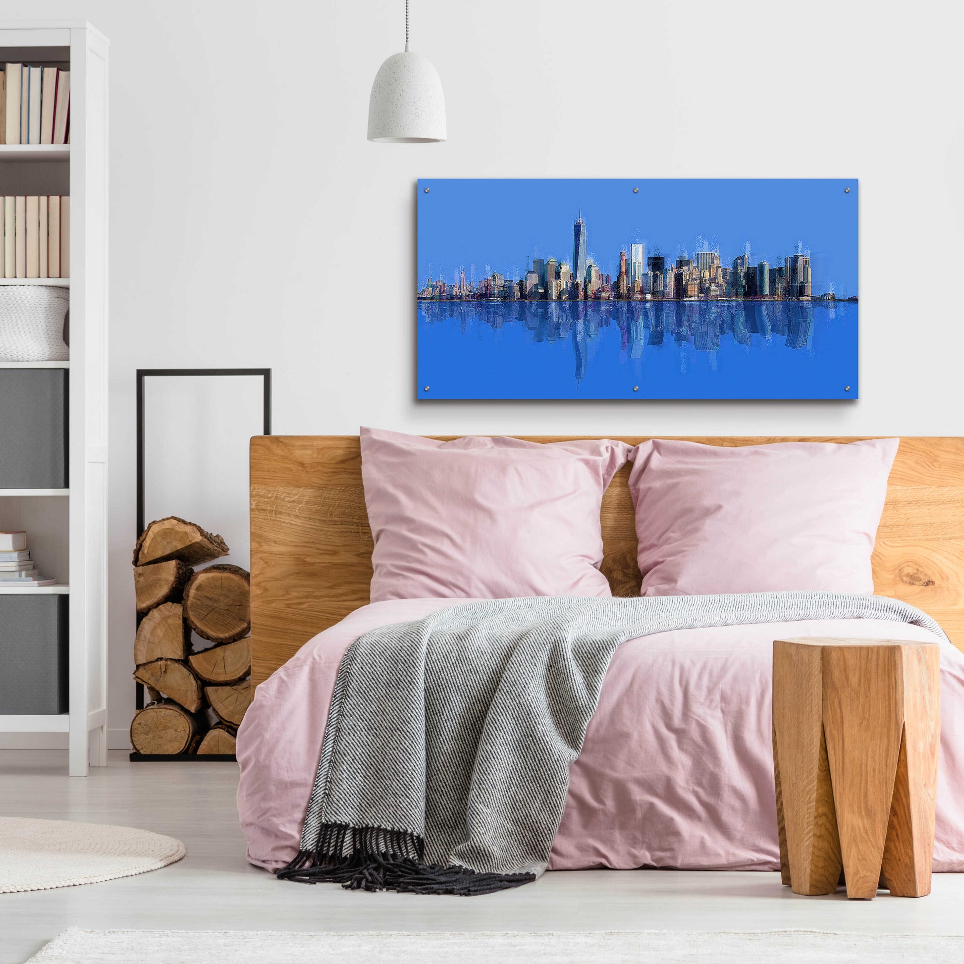 Epic Art 'New York Pan 10' by David Manlove, Acrylic Glass Wall Art,48x24