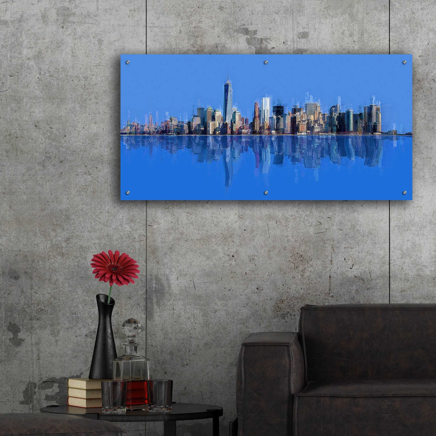 Epic Art 'New York Pan 10' by David Manlove, Acrylic Glass Wall Art,48x24