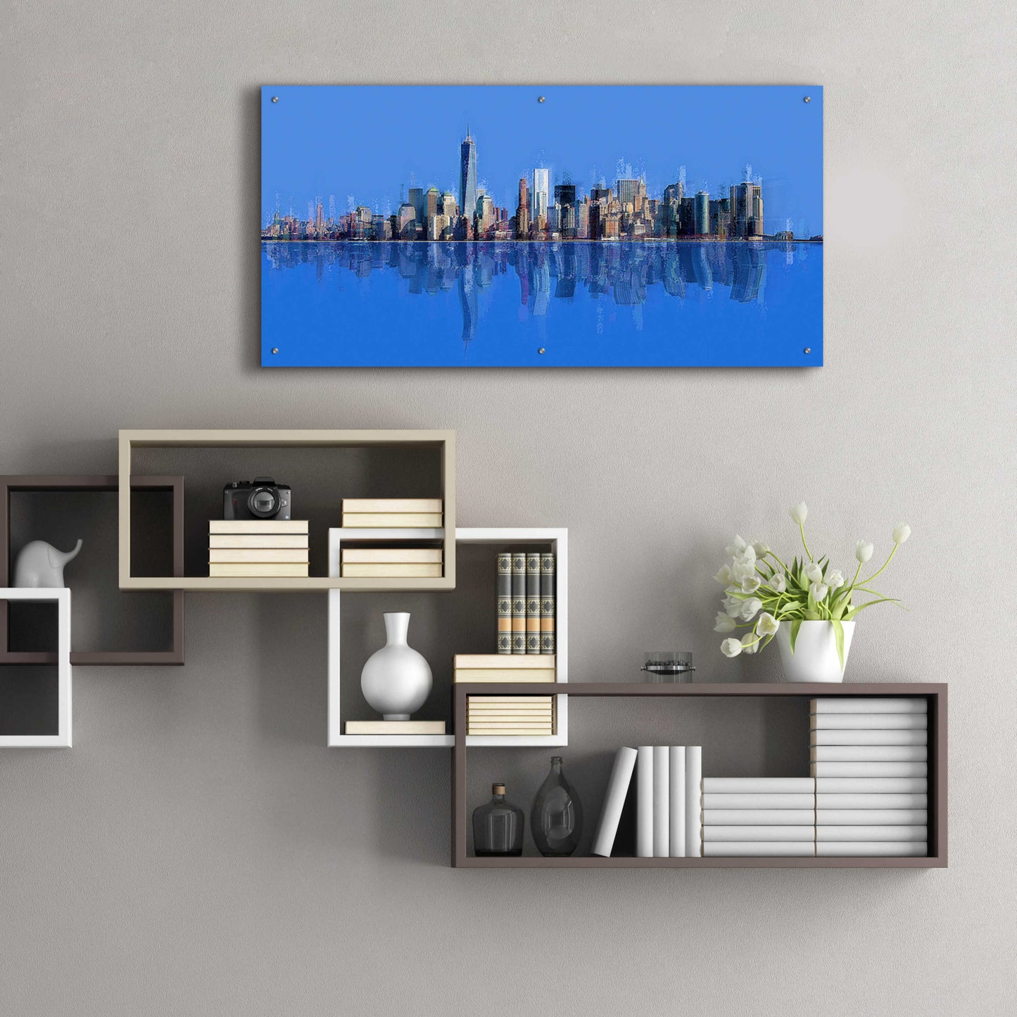 Epic Art 'New York Pan 10' by David Manlove, Acrylic Glass Wall Art,48x24