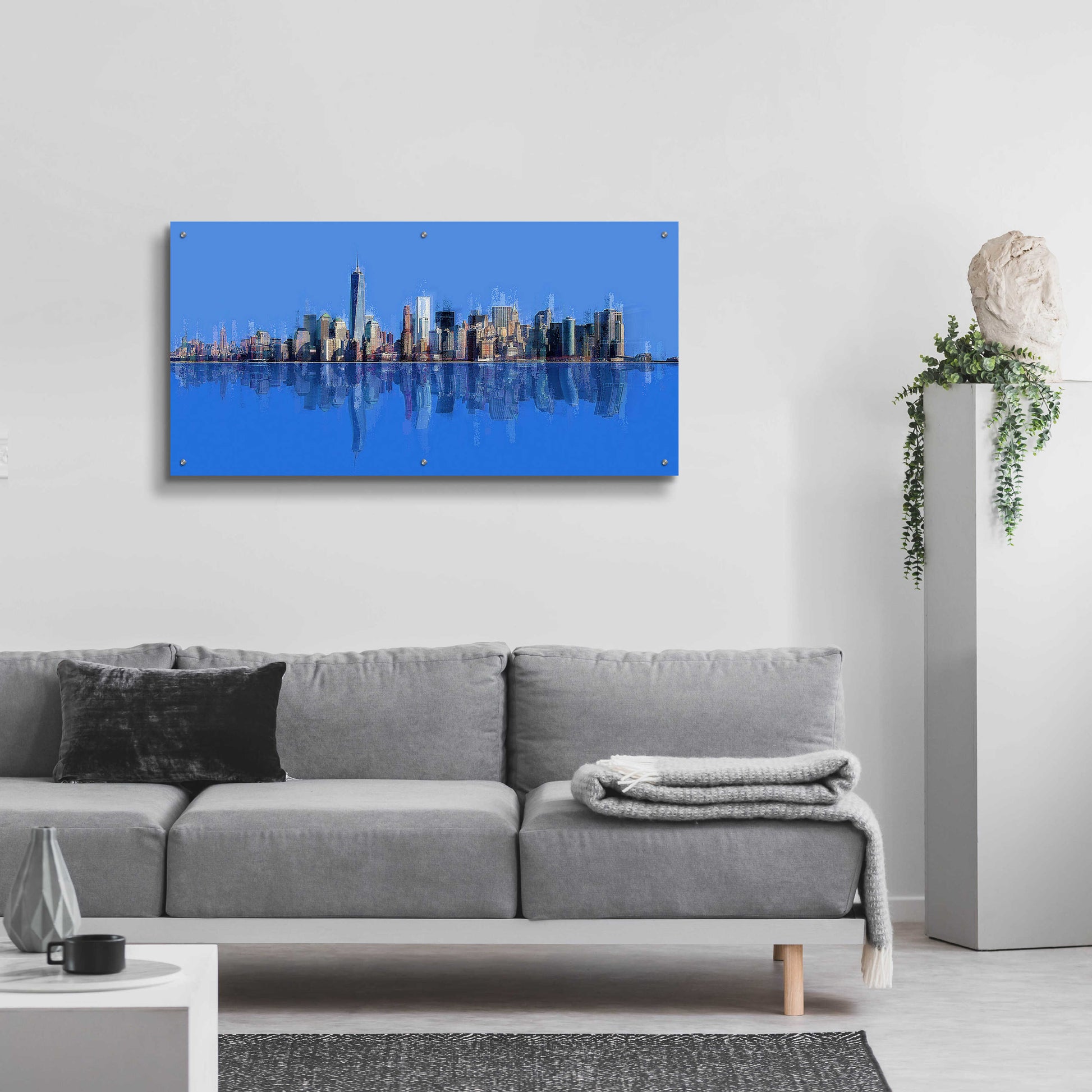 Epic Art 'New York Pan 10' by David Manlove, Acrylic Glass Wall Art,48x24