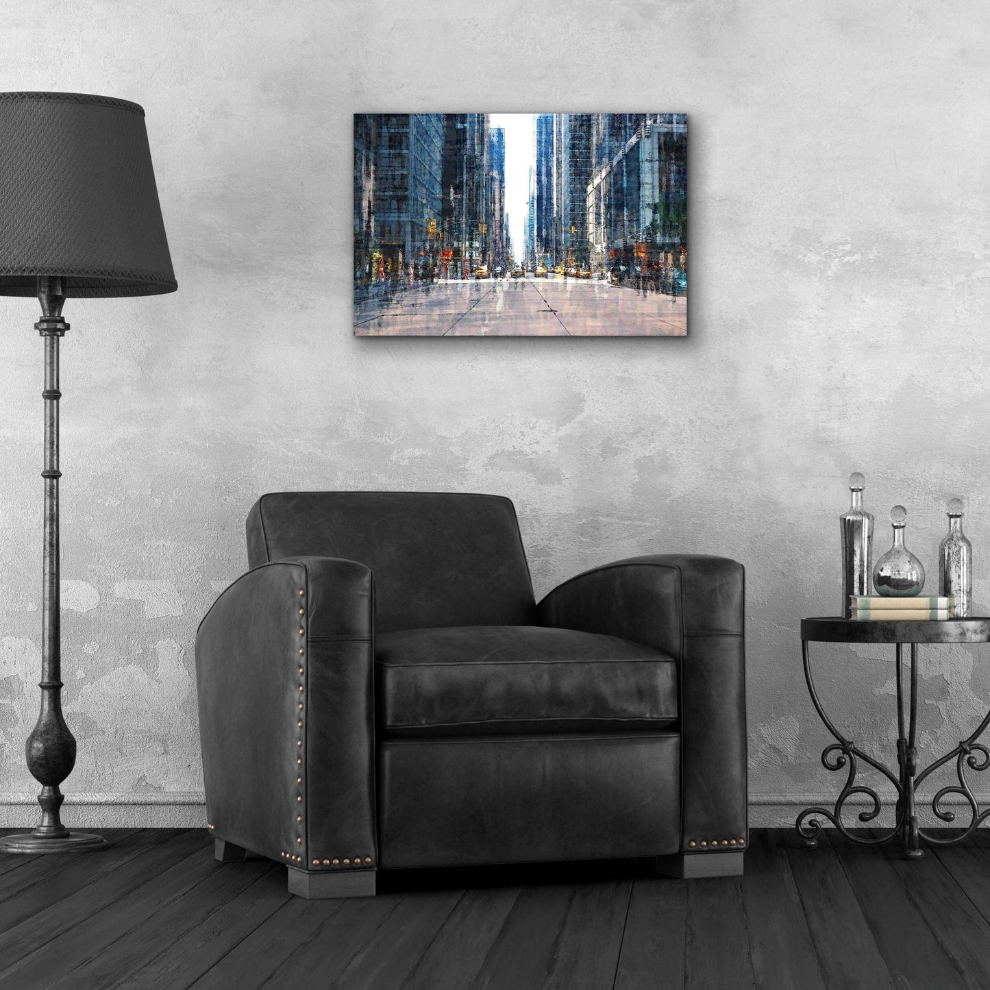 Epic Art 'Street Scene NYC' by David Manlove, Acrylic Glass Wall Art,24x16