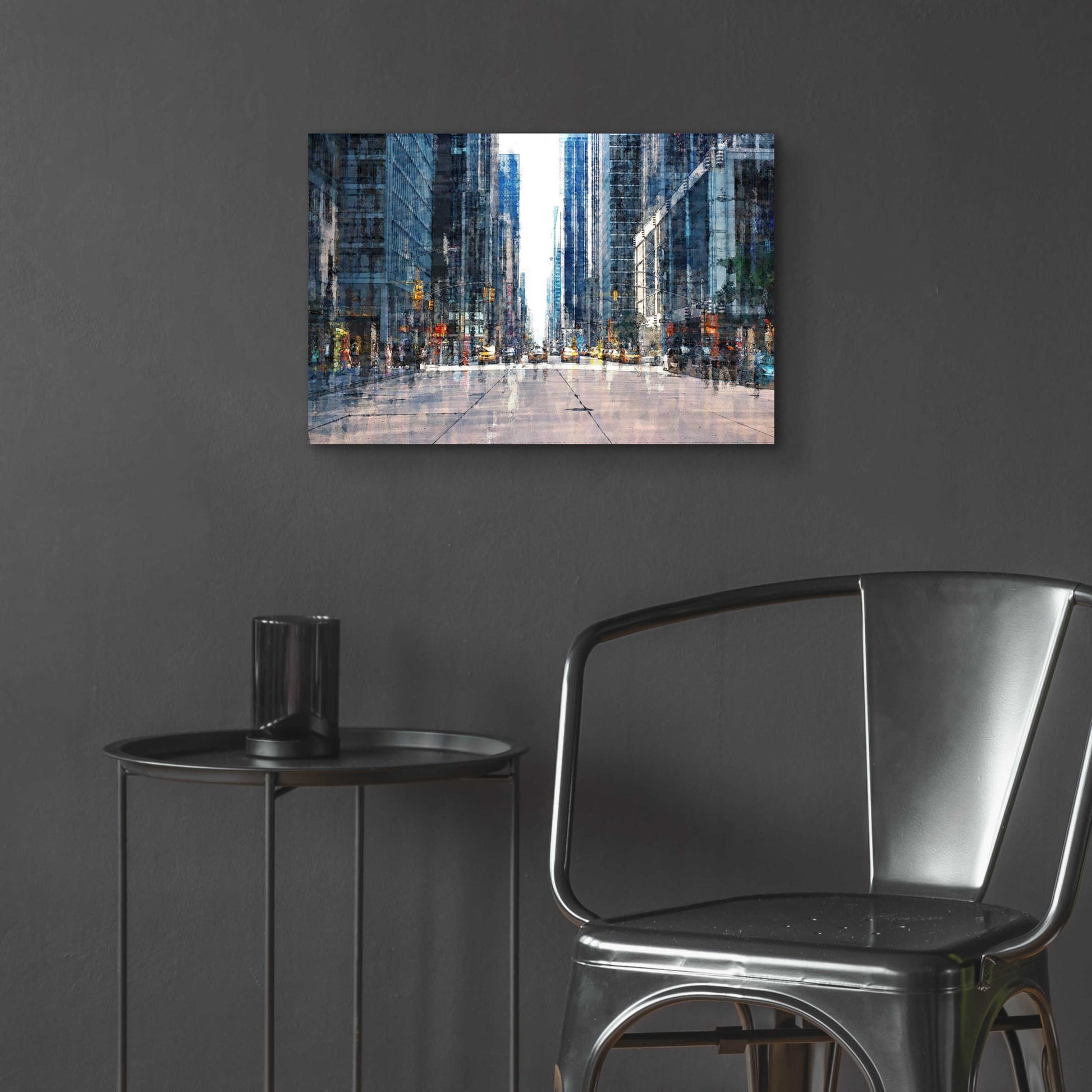 Epic Art 'Street Scene NYC' by David Manlove, Acrylic Glass Wall Art,24x16