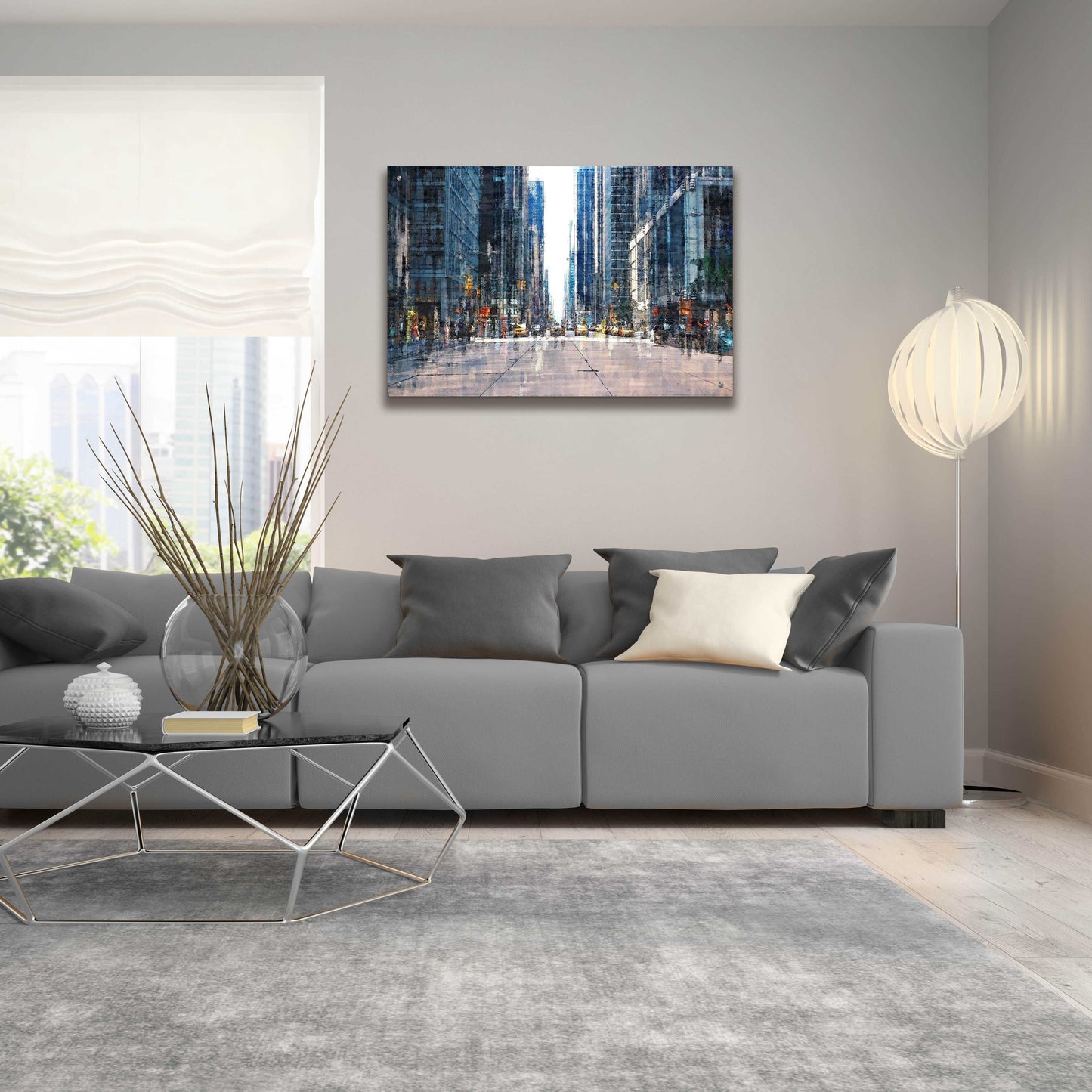 Epic Art 'Street Scene NYC' by David Manlove, Acrylic Glass Wall Art,36x24