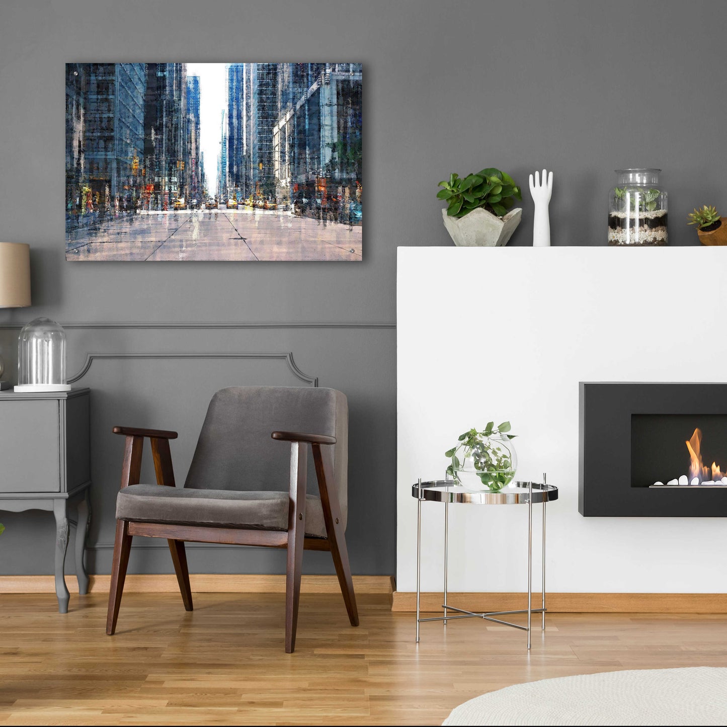 Epic Art 'Street Scene NYC' by David Manlove, Acrylic Glass Wall Art,36x24