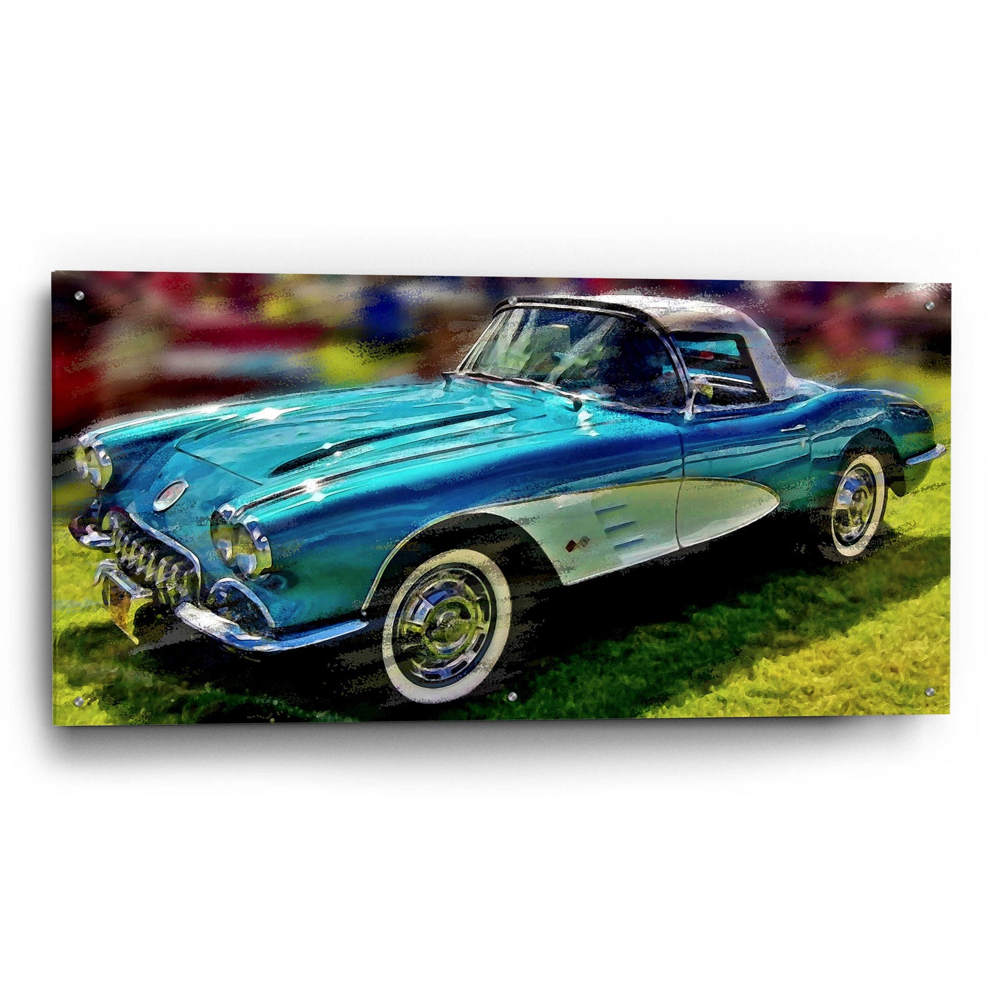 Epic Art '58 Corvette 1' by David Manlove, Acrylic Glass Wall Art,48x24