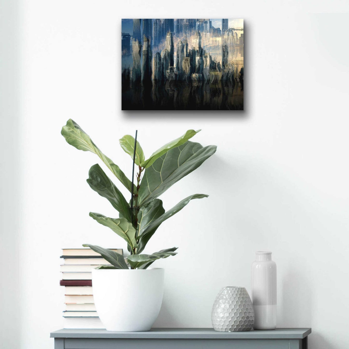 Epic Art 'City in the Sky' by David Manlove, Acrylic Glass Wall Art,16x12