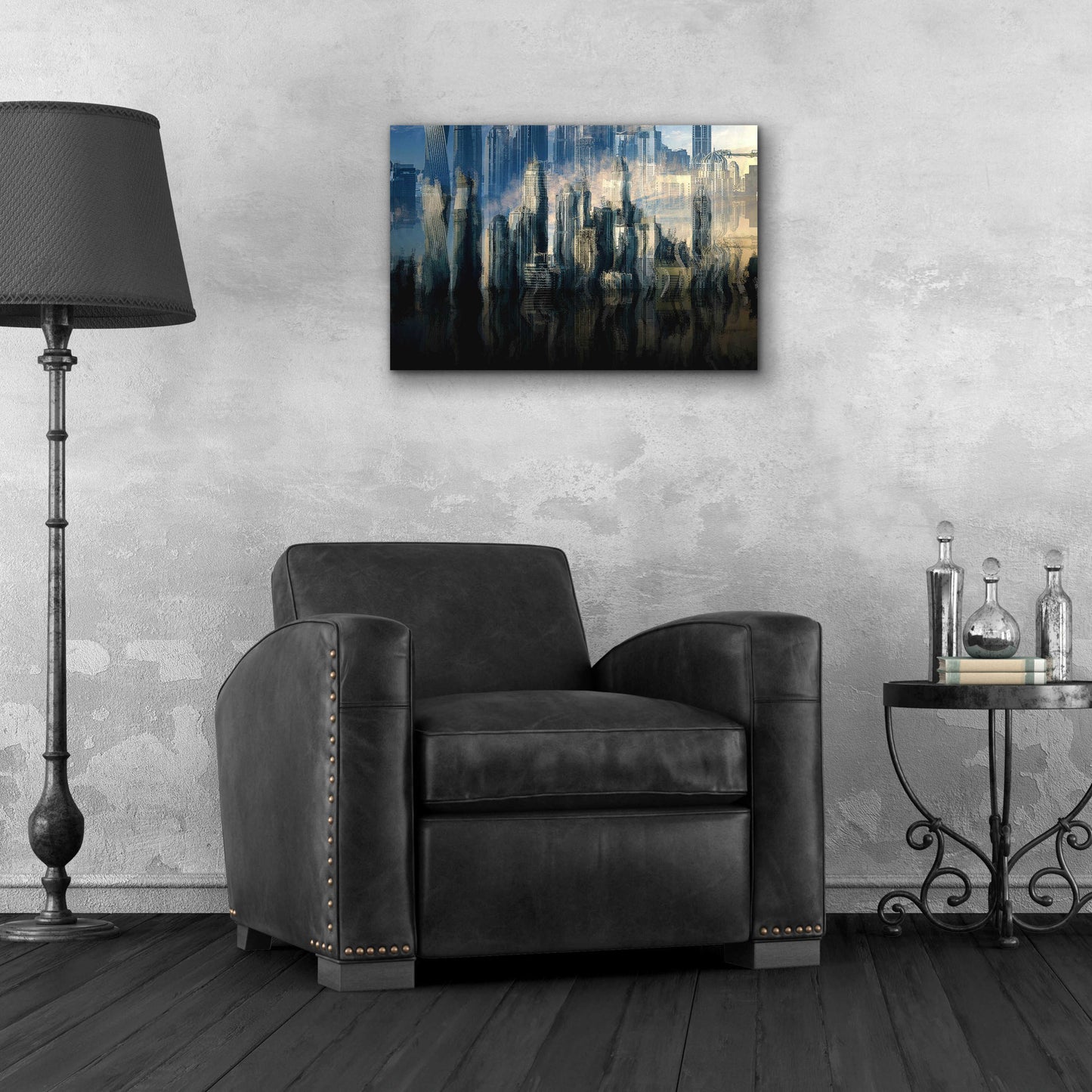 Epic Art 'City in the Sky' by David Manlove, Acrylic Glass Wall Art,24x16