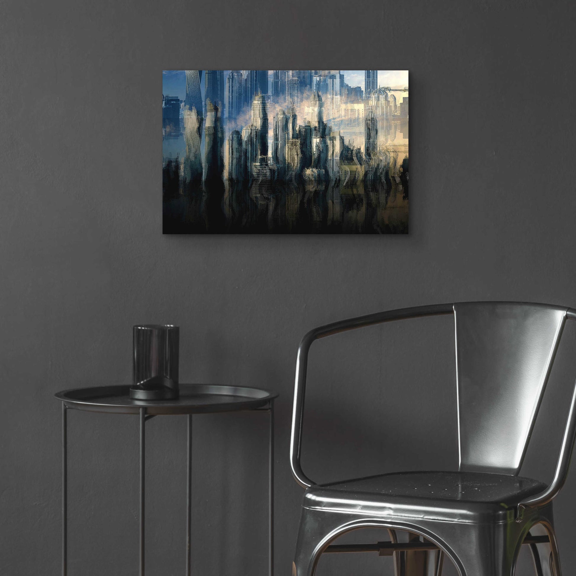 Epic Art 'City in the Sky' by David Manlove, Acrylic Glass Wall Art,24x16