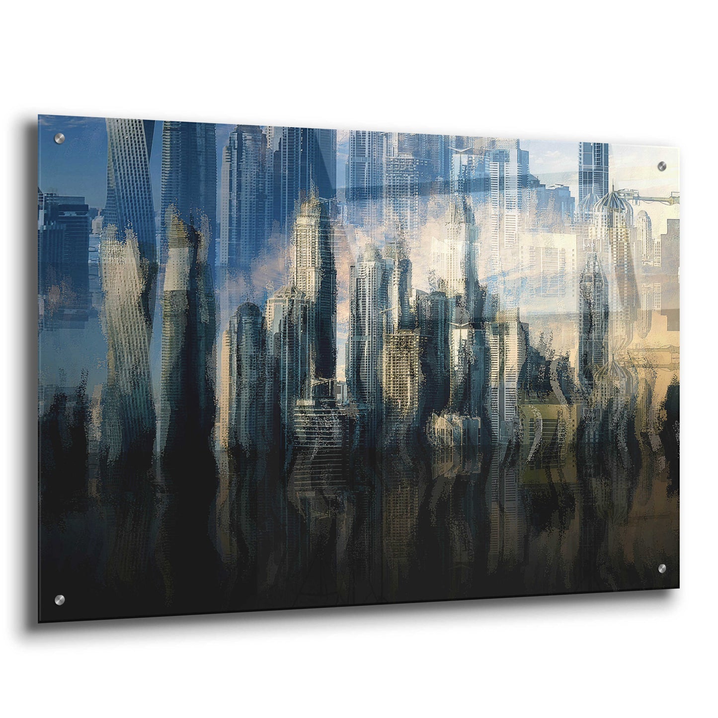 Epic Art 'City in the Sky' by David Manlove, Acrylic Glass Wall Art,36x24