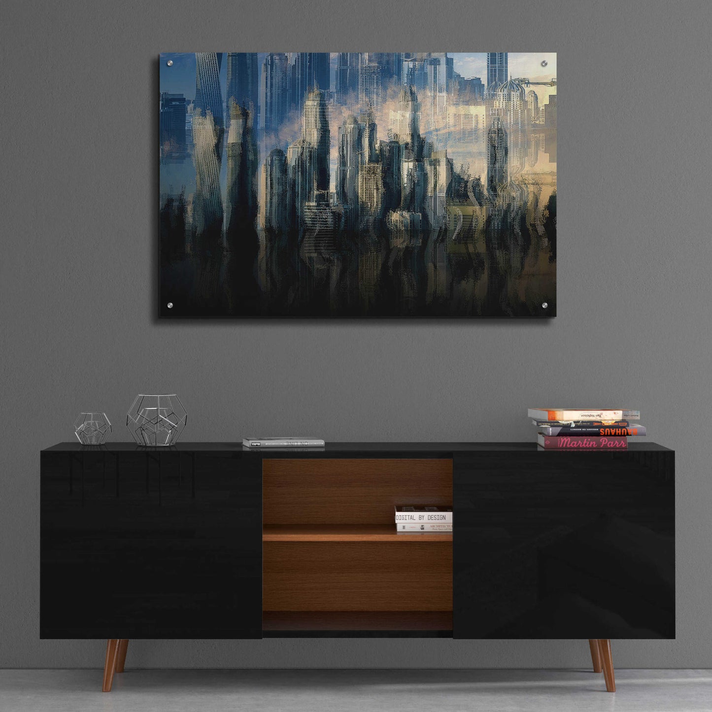 Epic Art 'City in the Sky' by David Manlove, Acrylic Glass Wall Art,36x24