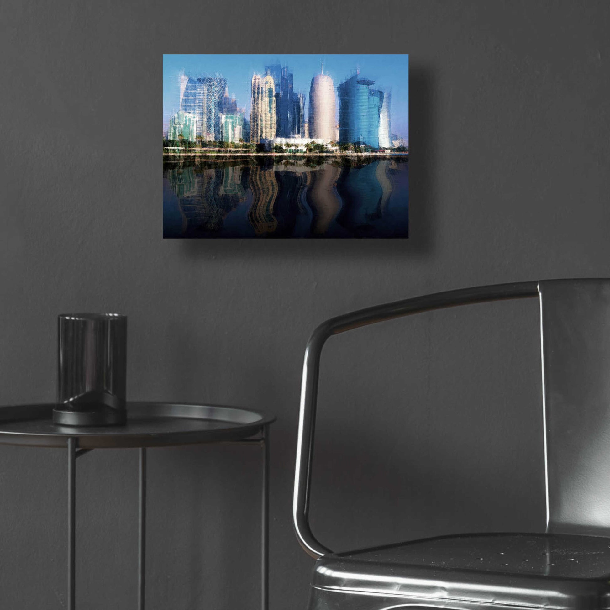 Epic Art 'City of the Future' by David Manlove, Acrylic Glass Wall Art,16x12