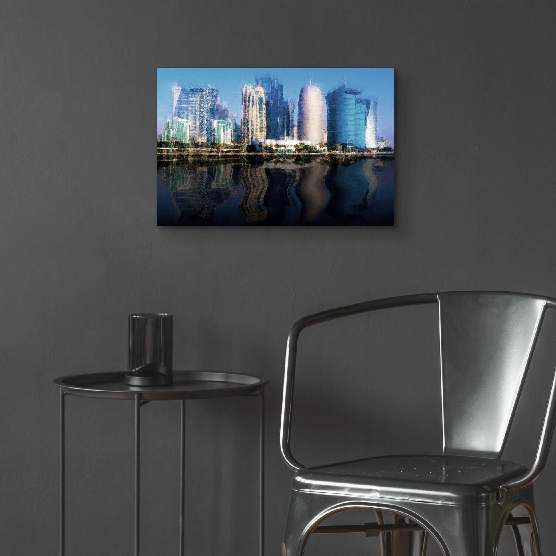 Epic Art 'City of the Future' by David Manlove, Acrylic Glass Wall Art,24x16