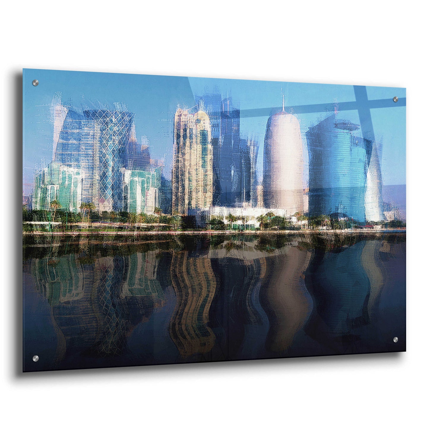 Epic Art 'City of the Future' by David Manlove, Acrylic Glass Wall Art,36x24