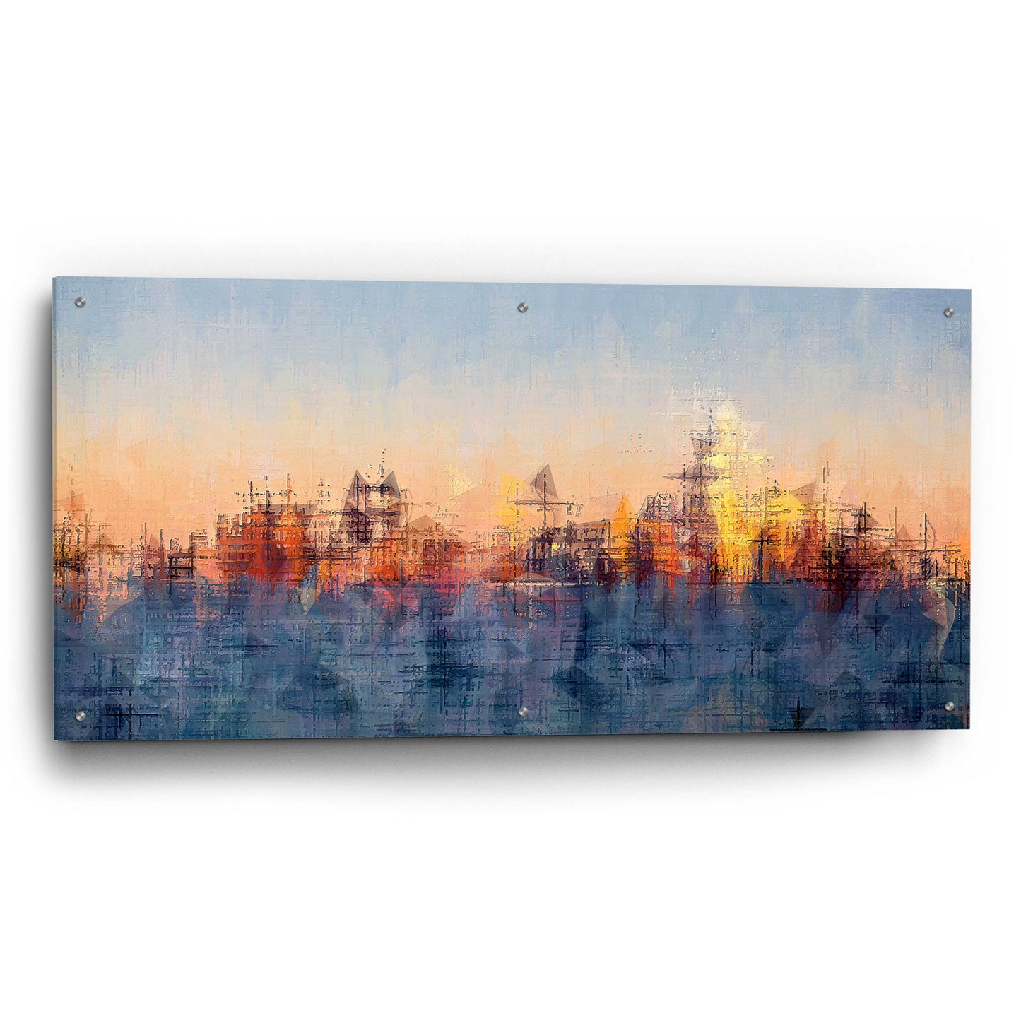 Epic Art 'Metro Morning 2' by David Manlove, Acrylic Glass Wall Art,48x24