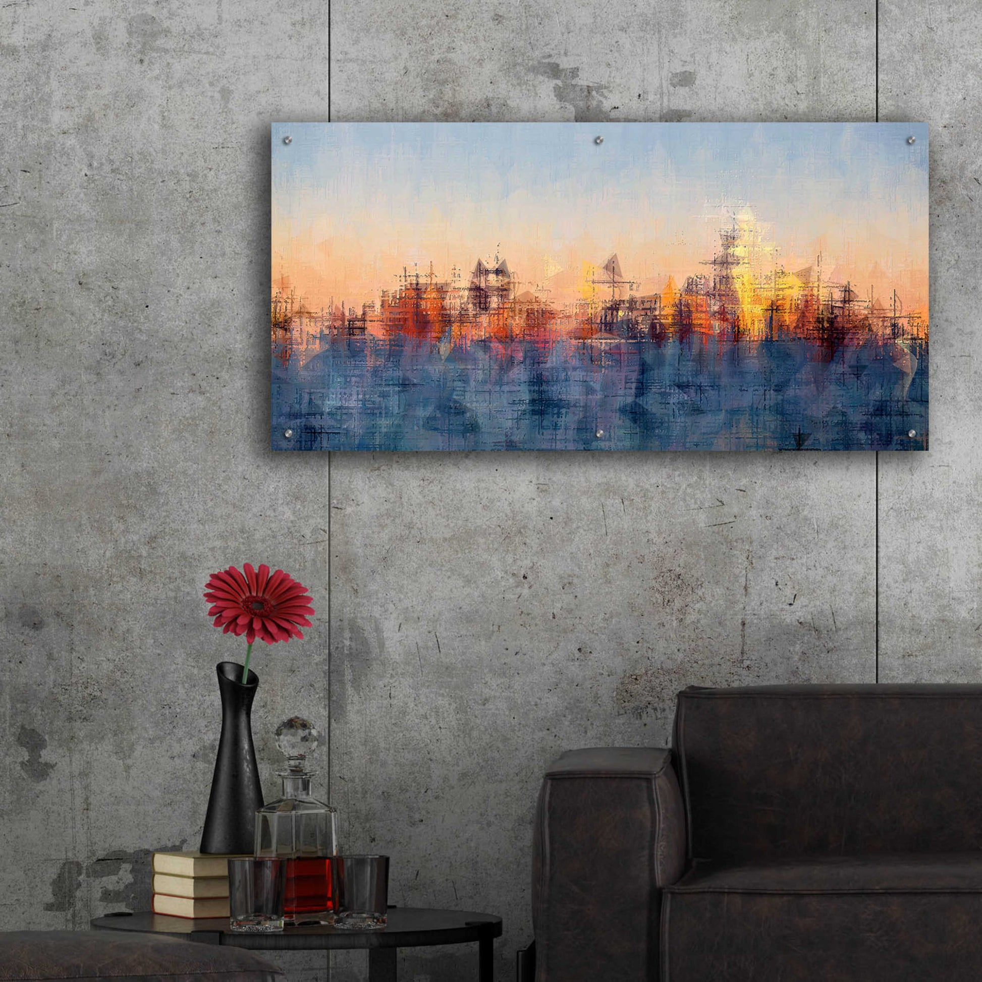 Epic Art 'Metro Morning 2' by David Manlove, Acrylic Glass Wall Art,48x24