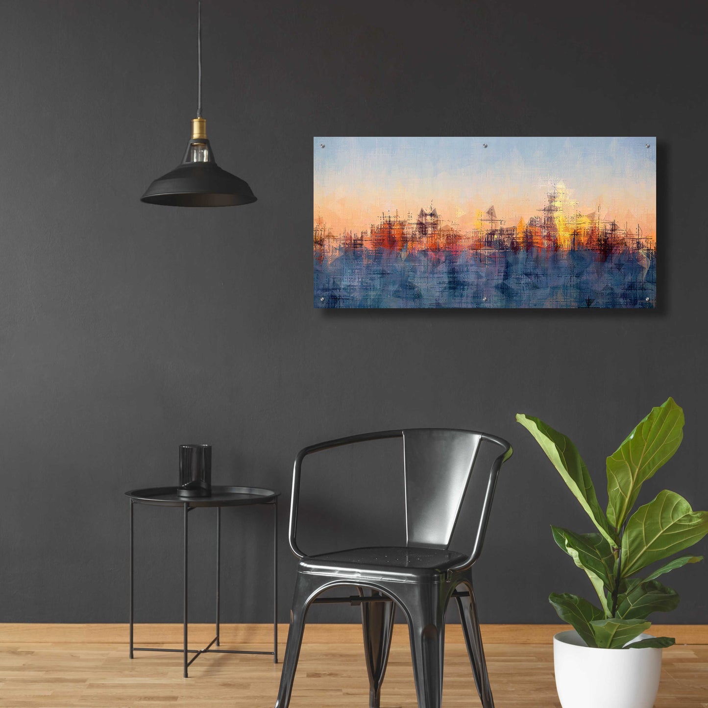 Epic Art 'Metro Morning 2' by David Manlove, Acrylic Glass Wall Art,48x24