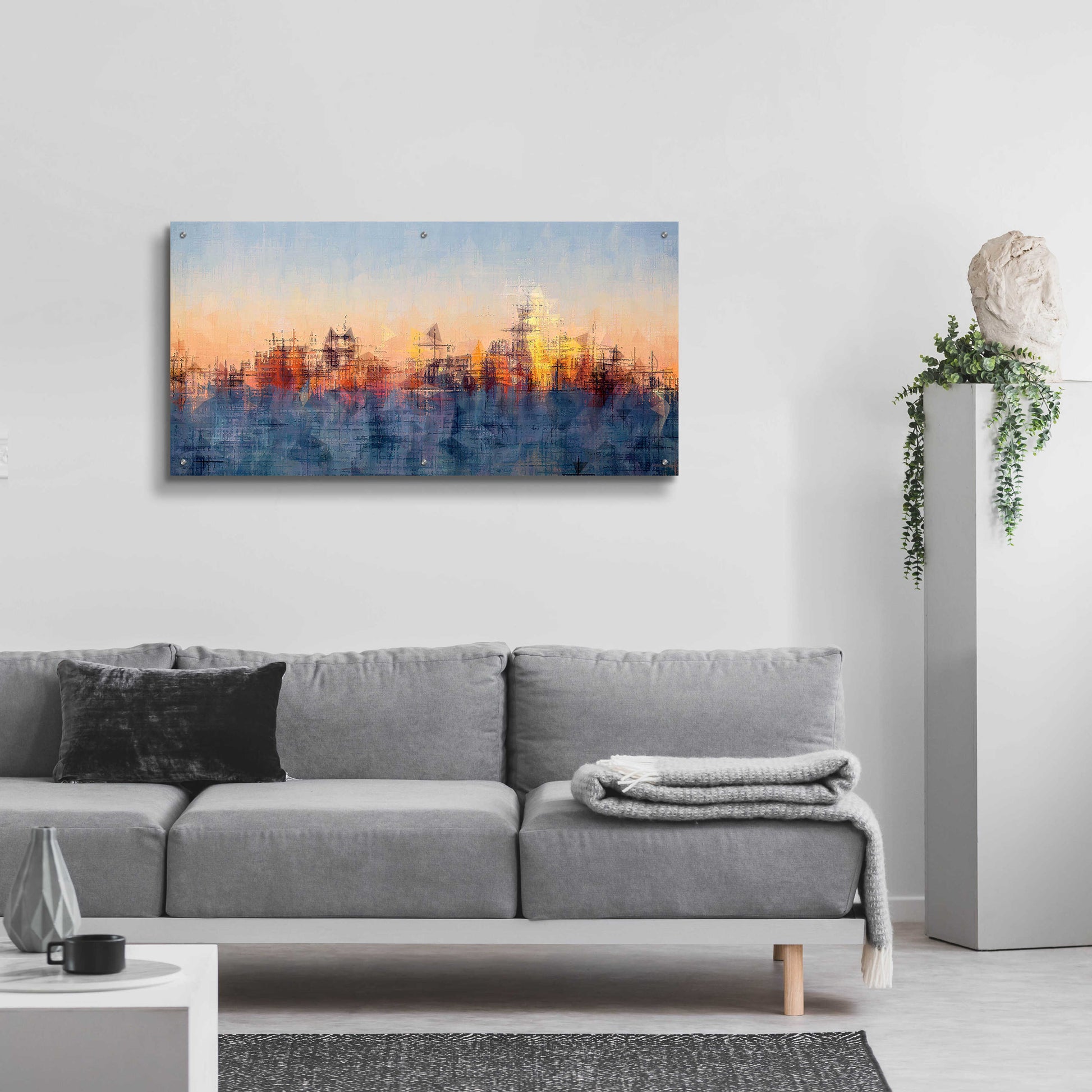 Epic Art 'Metro Morning 2' by David Manlove, Acrylic Glass Wall Art,48x24