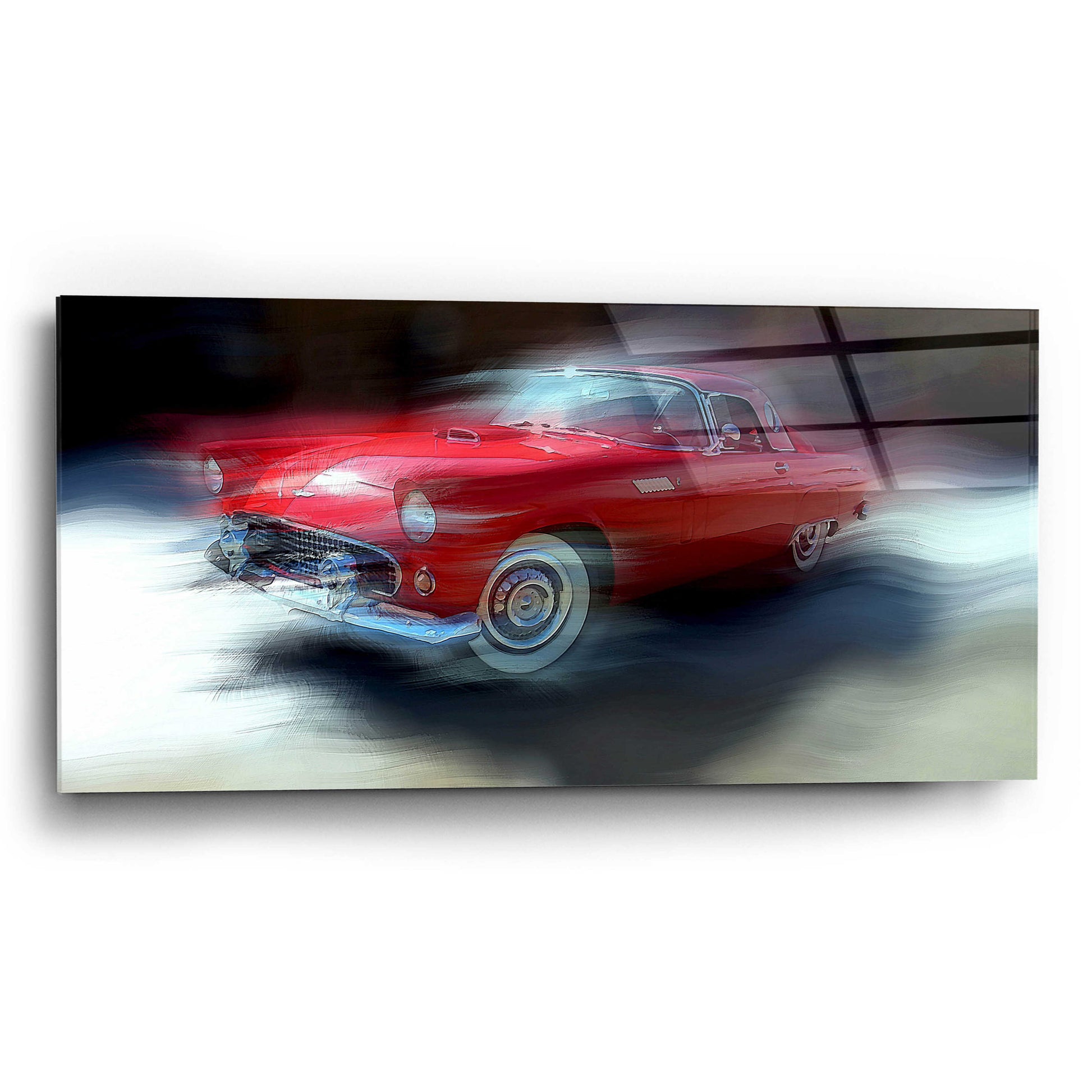 Epic Art 'Red Thunderbird' by David Manlove, Acrylic Glass Wall Art,24x12