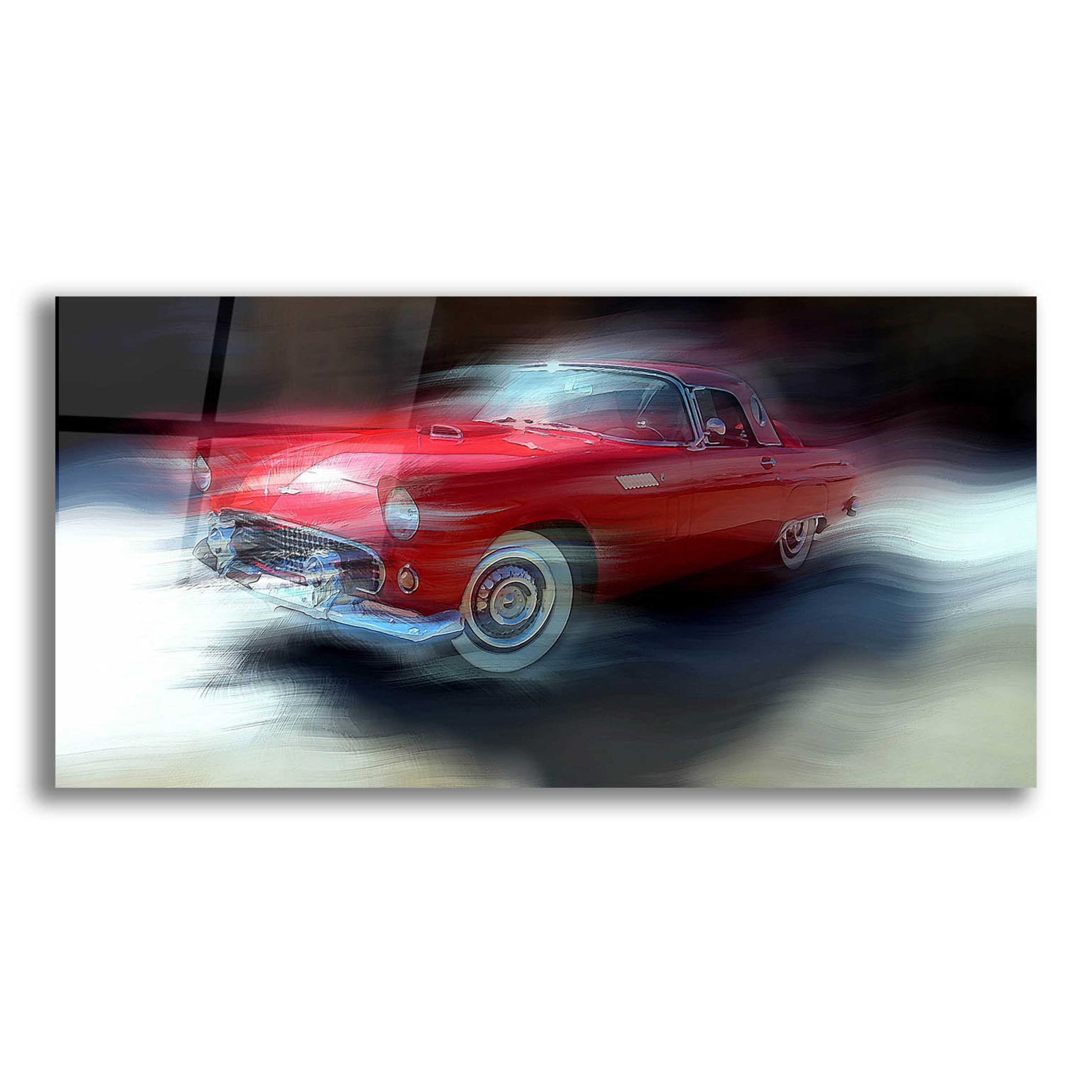 Epic Art 'Red Thunderbird' by David Manlove, Acrylic Glass Wall Art,24x12