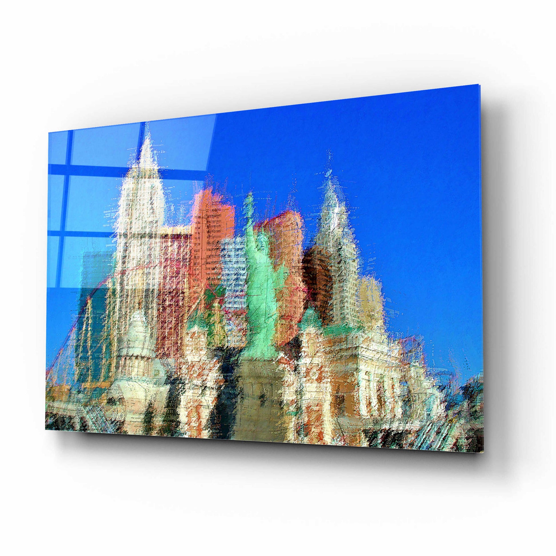 Epic Art 'NewYorkLasVegas' by David Manlove, Acrylic Glass Wall Art,16x12