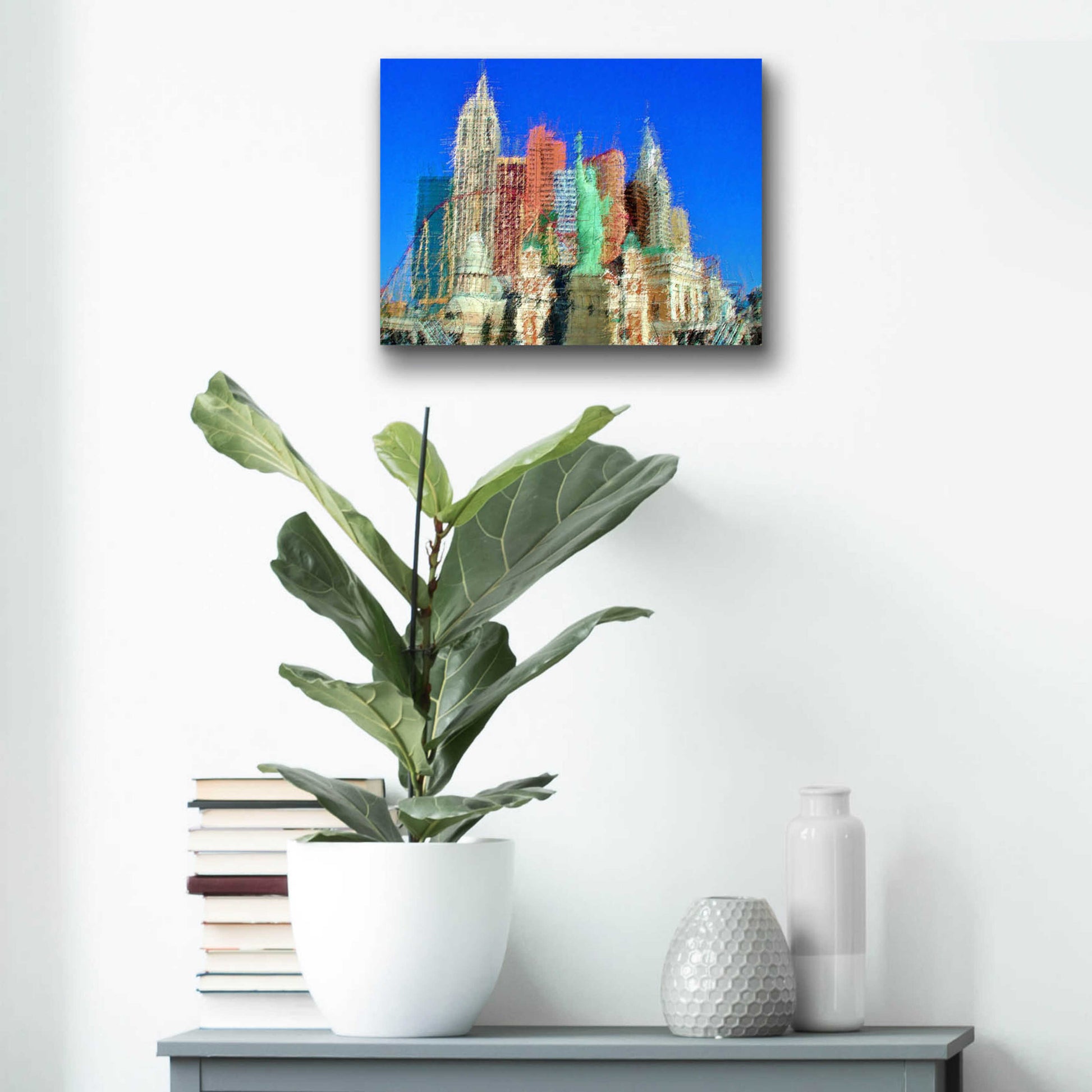 Epic Art 'NewYorkLasVegas' by David Manlove, Acrylic Glass Wall Art,16x12