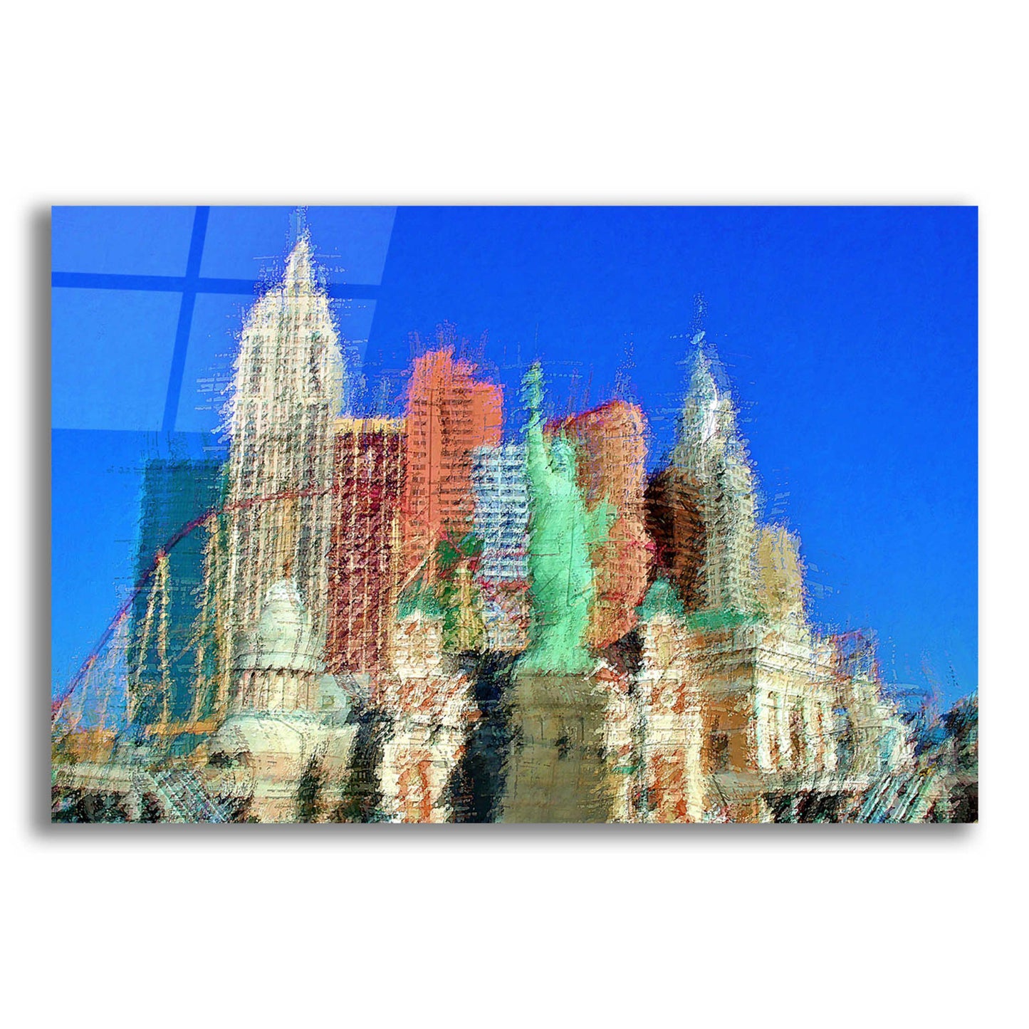 Epic Art 'NewYorkLasVegas' by David Manlove, Acrylic Glass Wall Art,16x12