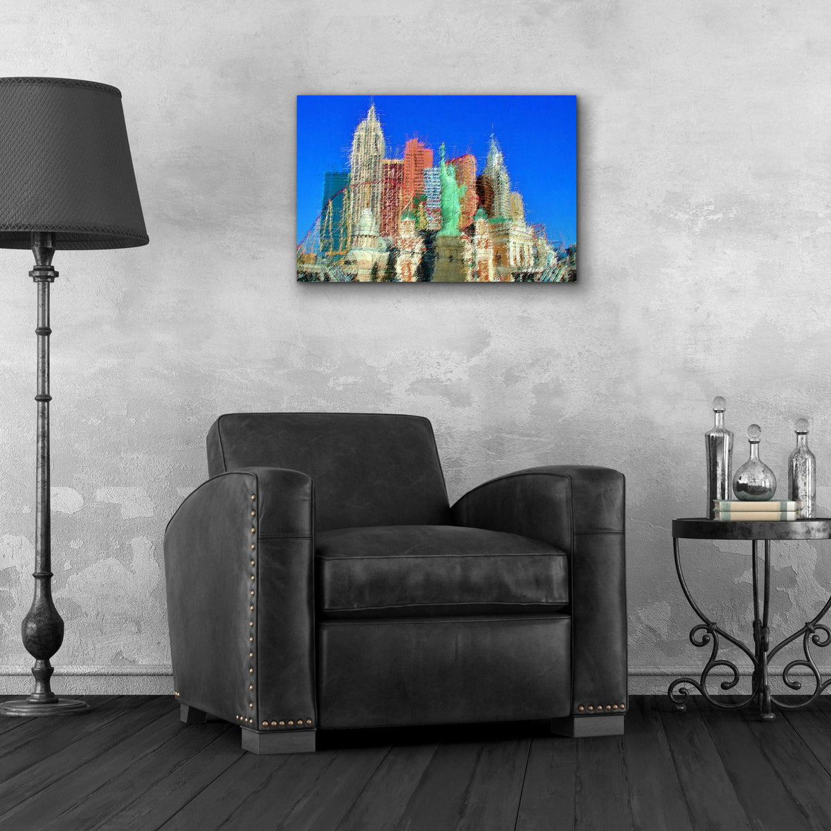 Epic Art 'NewYorkLasVegas' by David Manlove, Acrylic Glass Wall Art,24x16