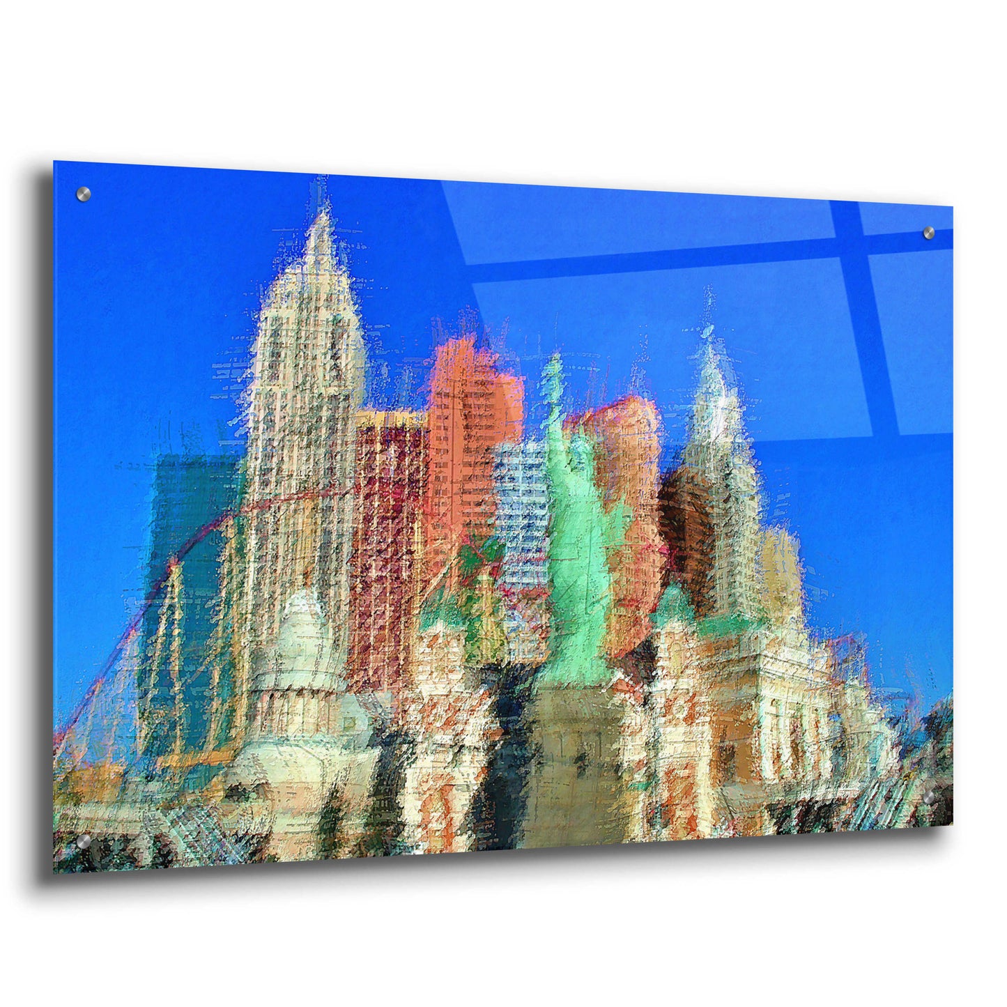 Epic Art 'NewYorkLasVegas' by David Manlove, Acrylic Glass Wall Art,36x24