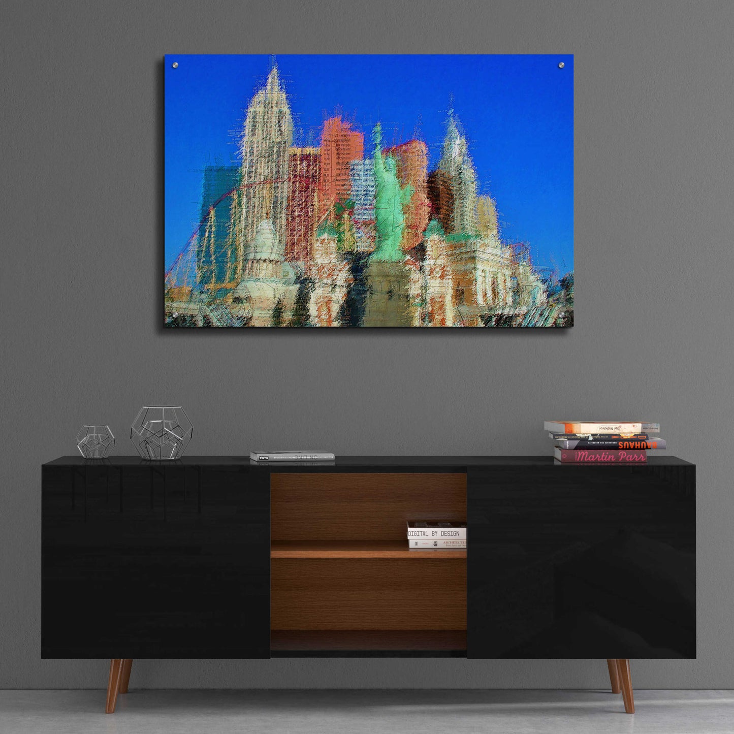 Epic Art 'NewYorkLasVegas' by David Manlove, Acrylic Glass Wall Art,36x24