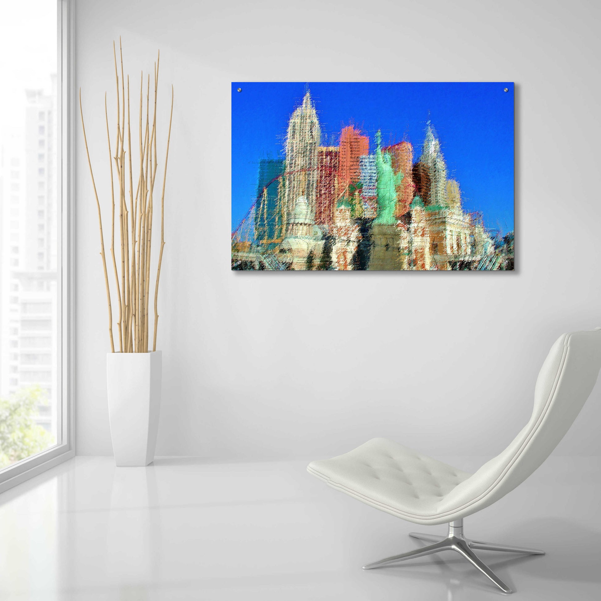 Epic Art 'NewYorkLasVegas' by David Manlove, Acrylic Glass Wall Art,36x24