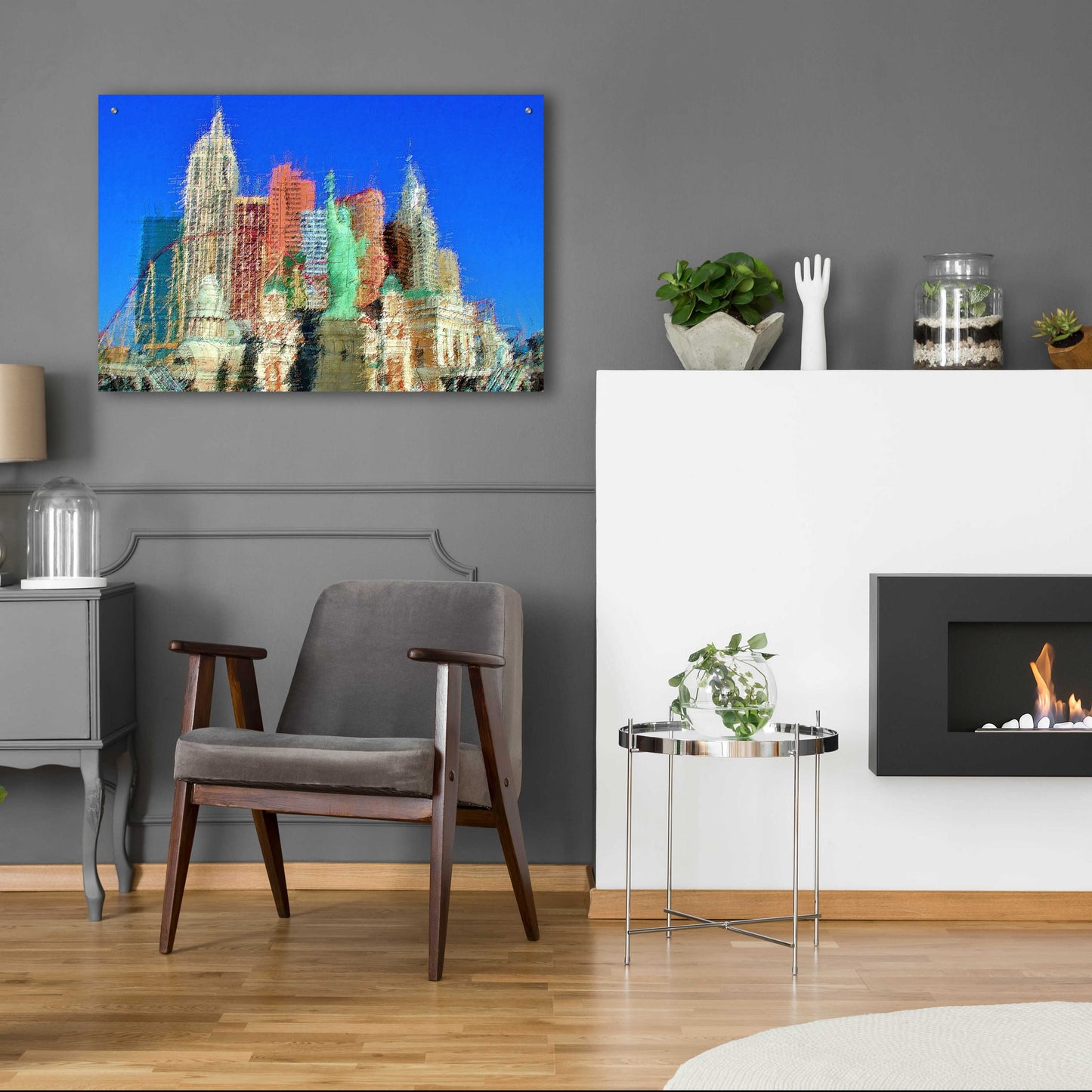 Epic Art 'NewYorkLasVegas' by David Manlove, Acrylic Glass Wall Art,36x24