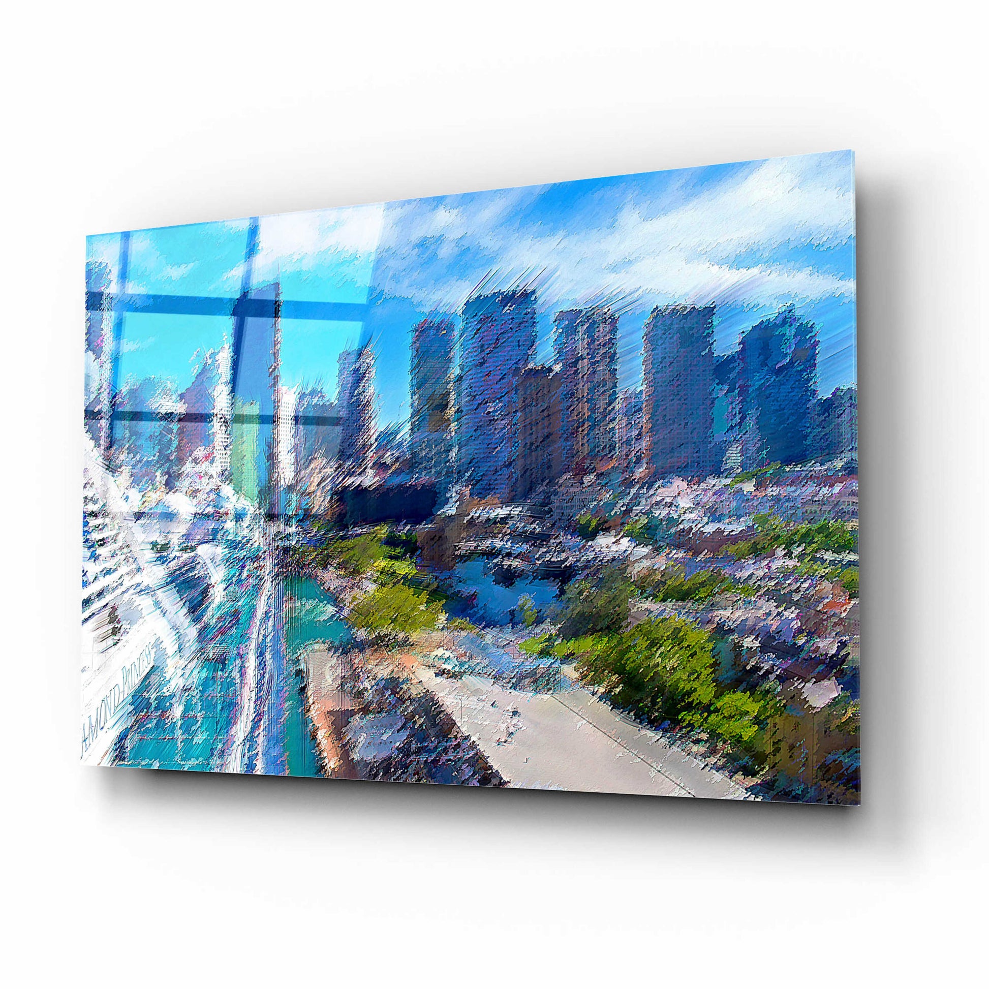 Epic Art 'Pleasure City' by David Manlove, Acrylic Glass Wall Art,16x12