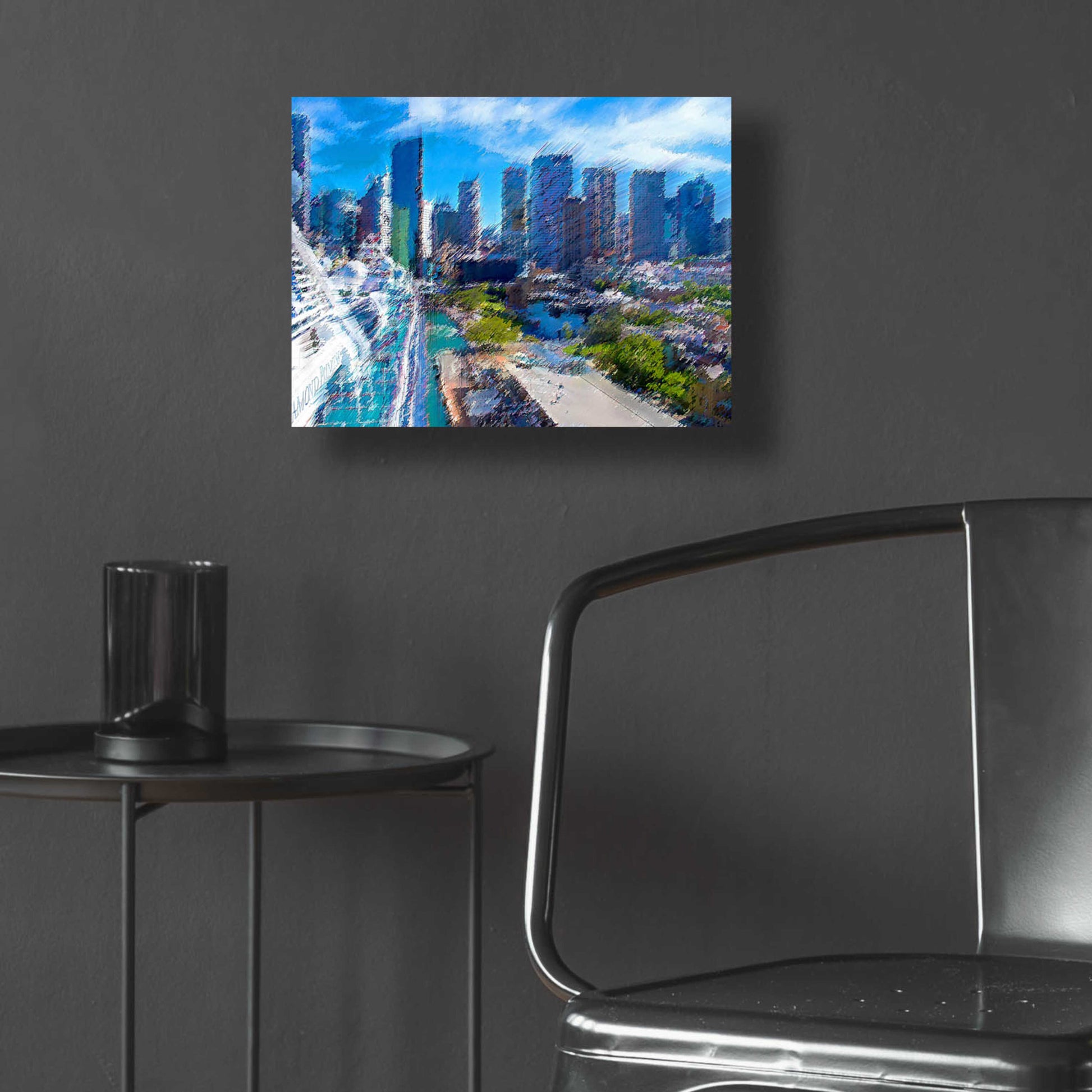 Epic Art 'Pleasure City' by David Manlove, Acrylic Glass Wall Art,16x12