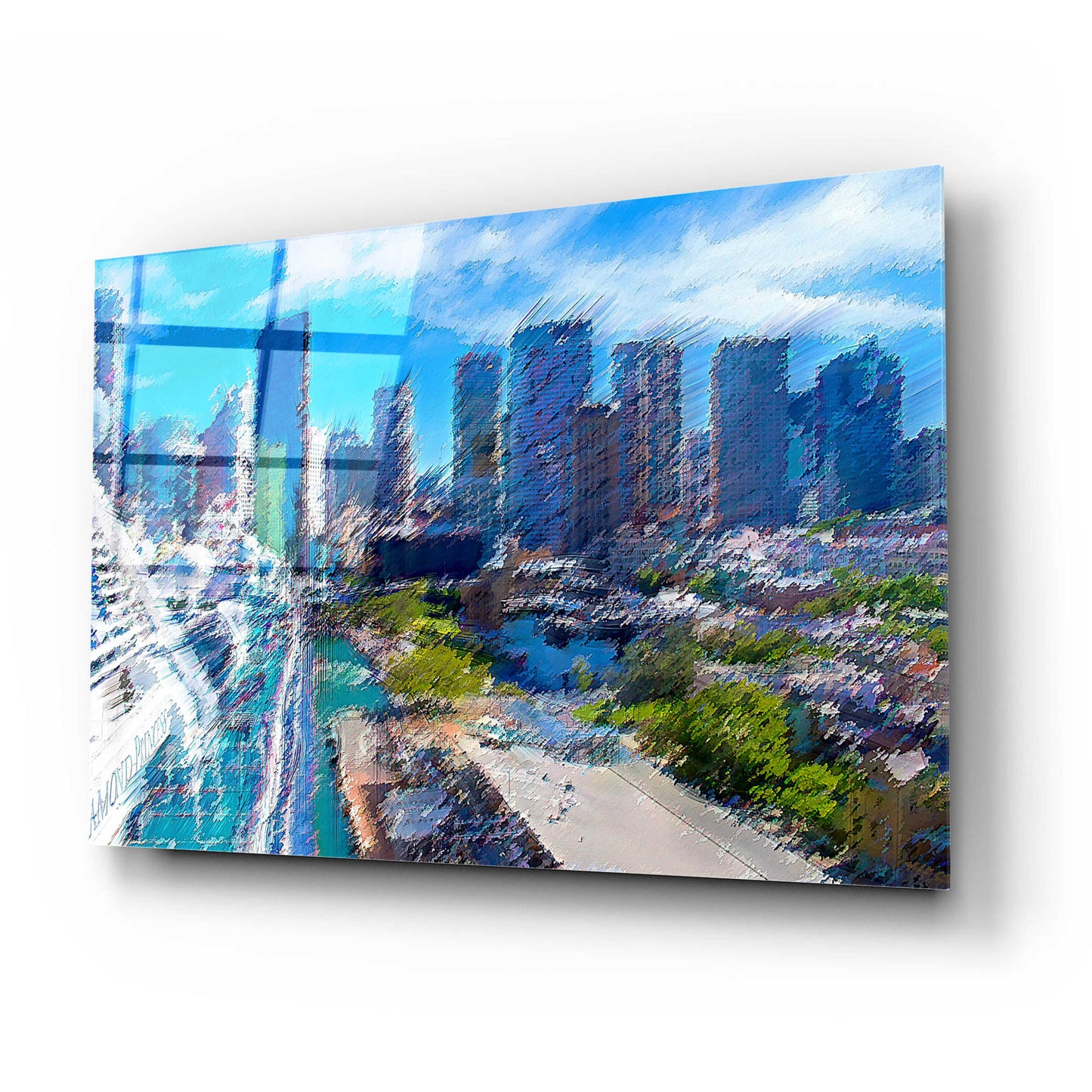 Epic Art 'Pleasure City' by David Manlove, Acrylic Glass Wall Art,24x16