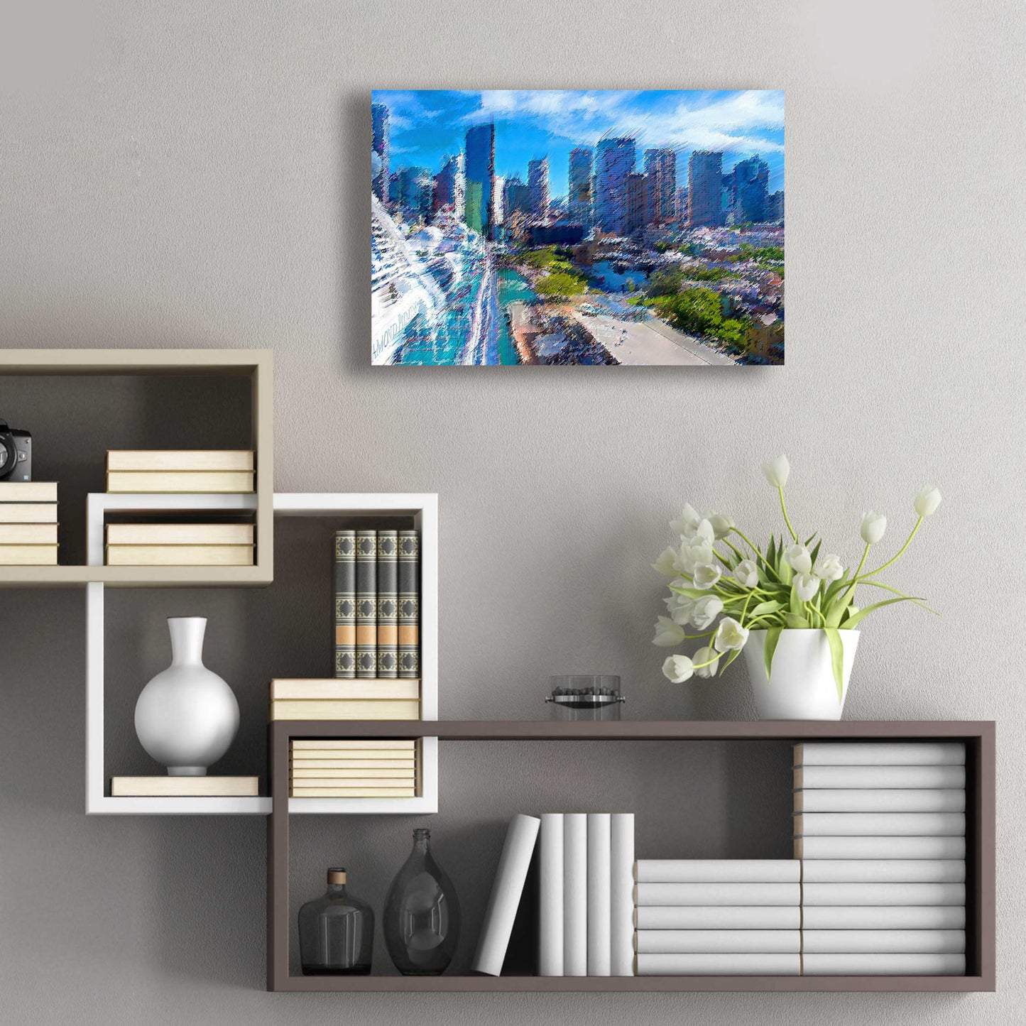 Epic Art 'Pleasure City' by David Manlove, Acrylic Glass Wall Art,24x16