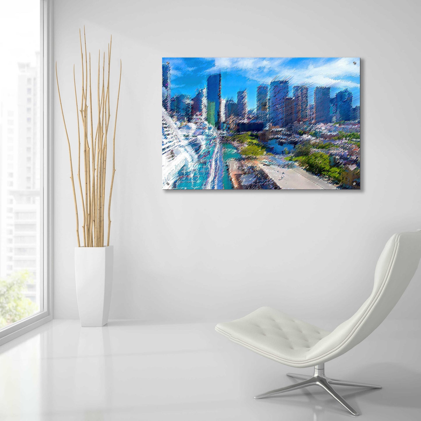 Epic Art 'Pleasure City' by David Manlove, Acrylic Glass Wall Art,36x24