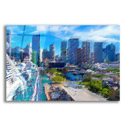 Epic Art 'Pleasure City' by David Manlove, Acrylic Glass Wall Art