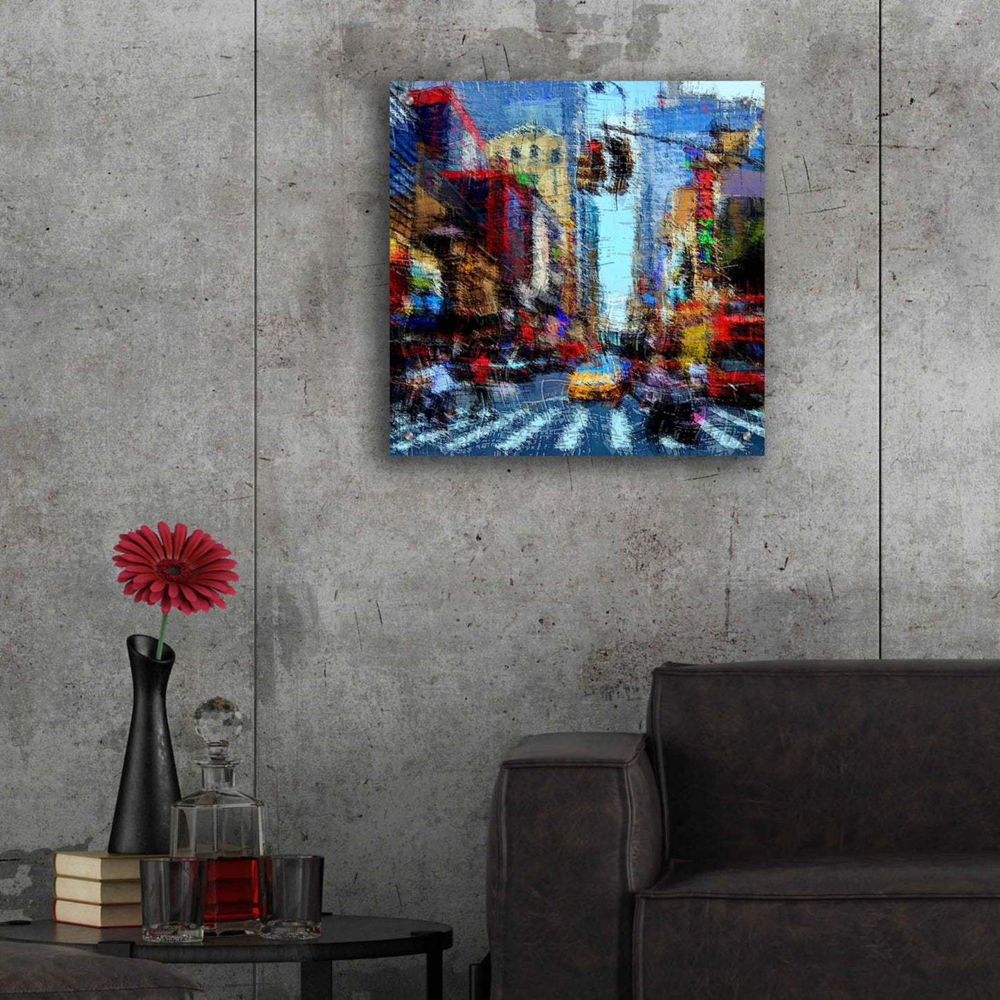 Epic Art 'Street A' by David Manlove, Acrylic Glass Wall Art,24x24