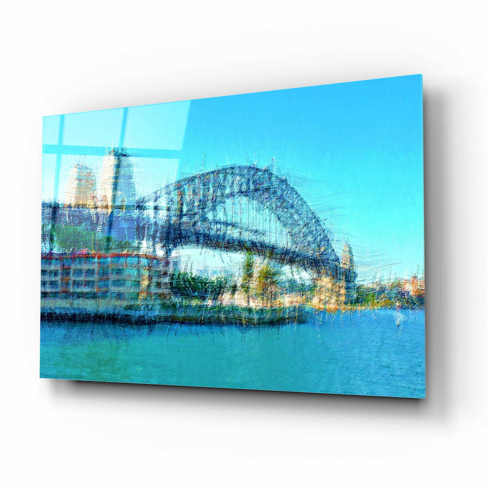 Epic Art 'Sydney Harbour Bridge' by David Manlove, Acrylic Glass Wall Art,16x12