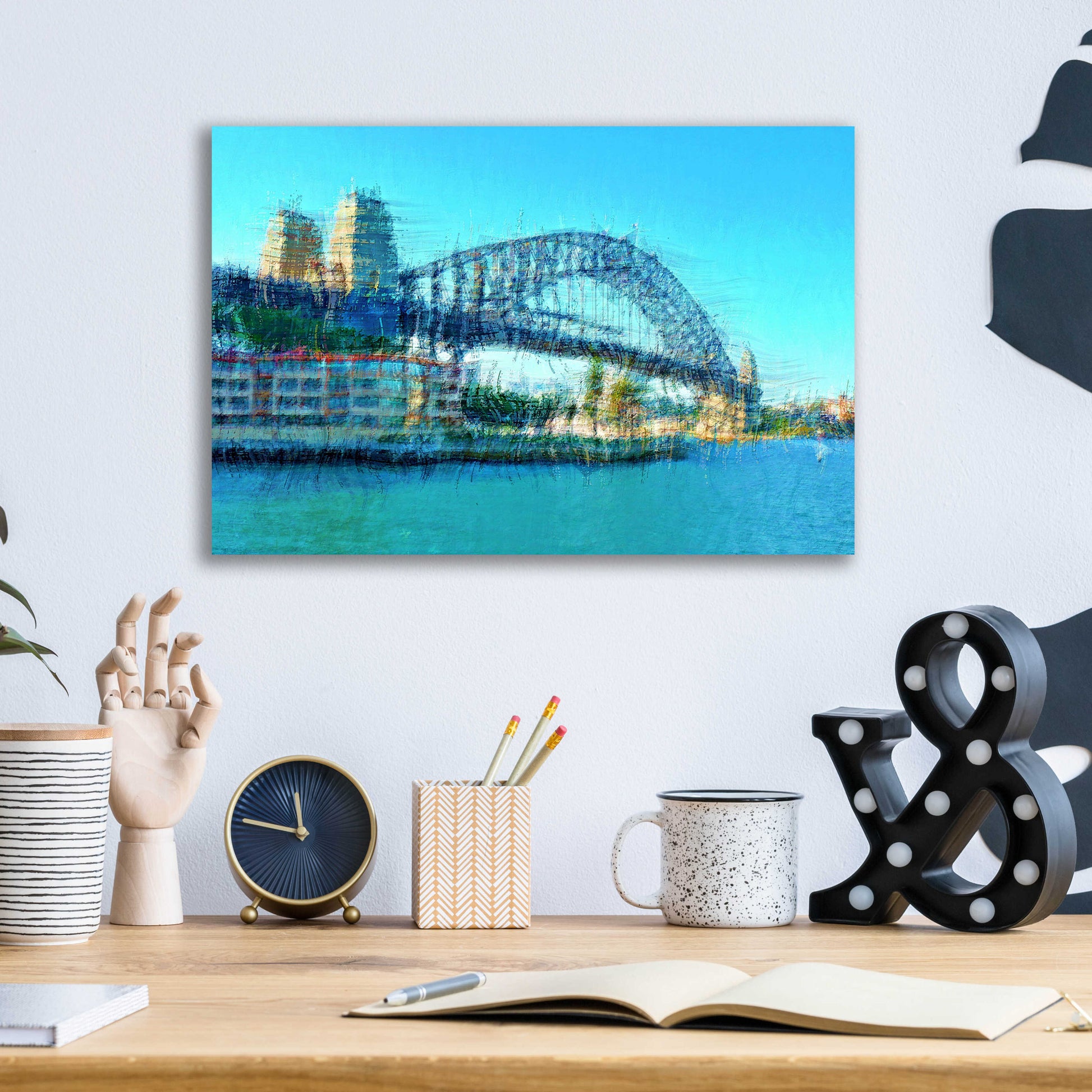 Epic Art 'Sydney Harbour Bridge' by David Manlove, Acrylic Glass Wall Art,16x12