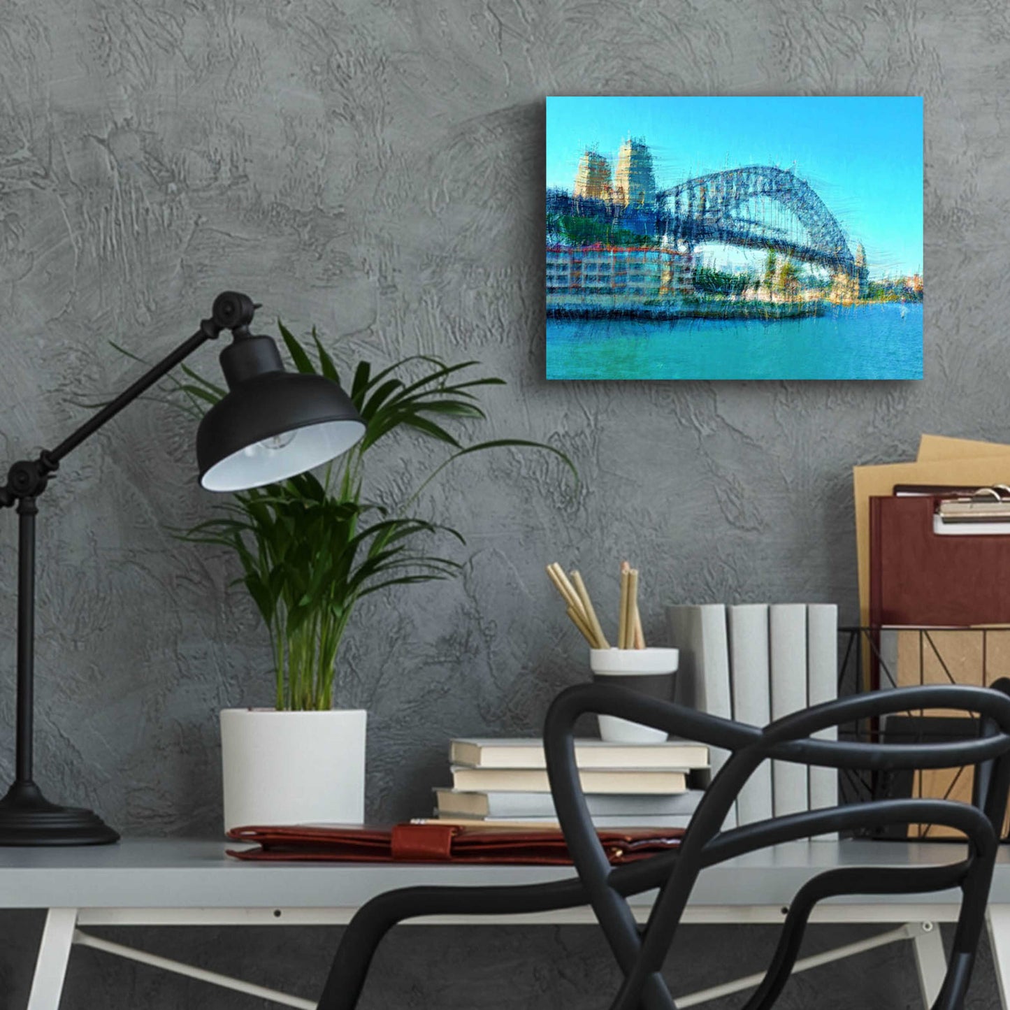 Epic Art 'Sydney Harbour Bridge' by David Manlove, Acrylic Glass Wall Art,16x12