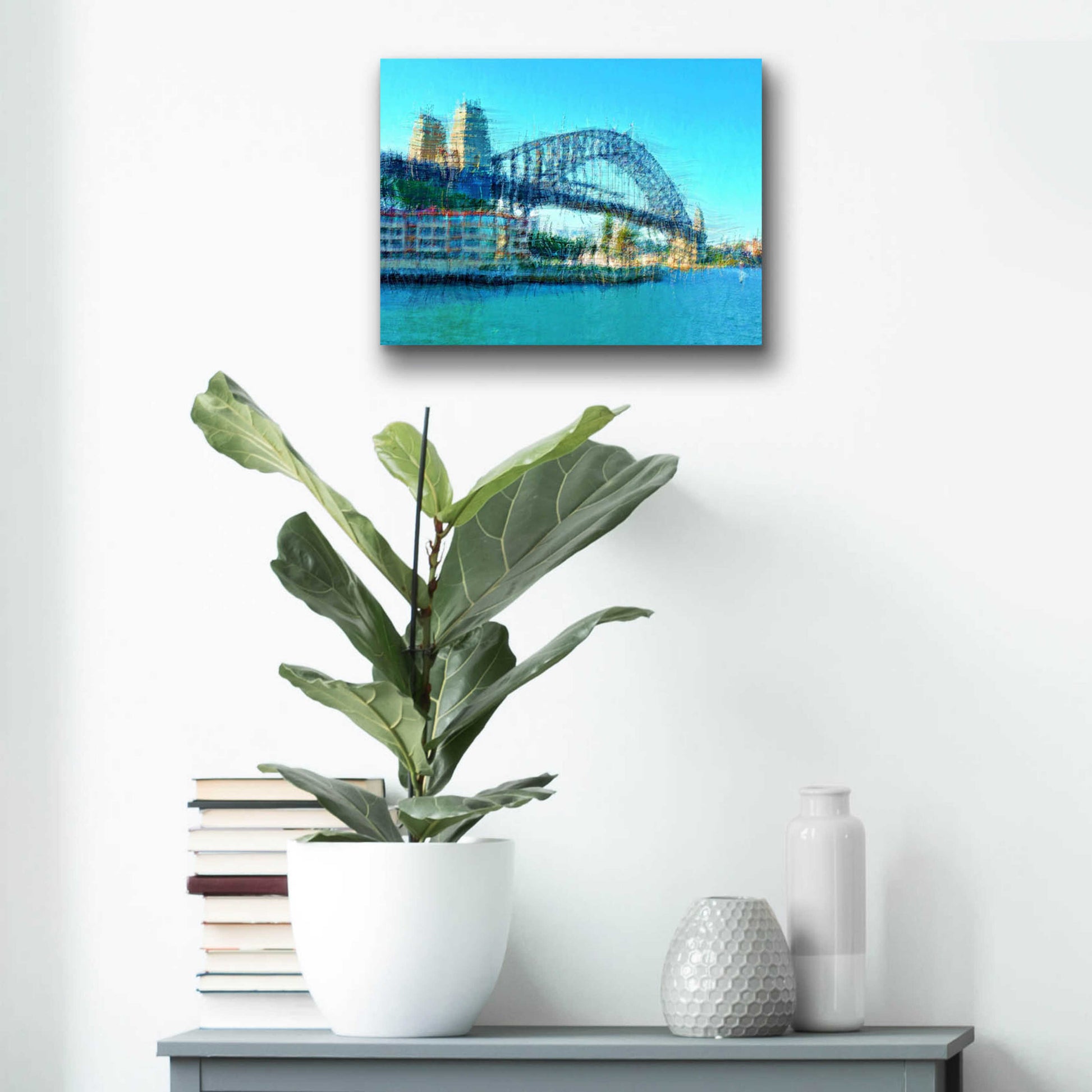 Epic Art 'Sydney Harbour Bridge' by David Manlove, Acrylic Glass Wall Art,16x12