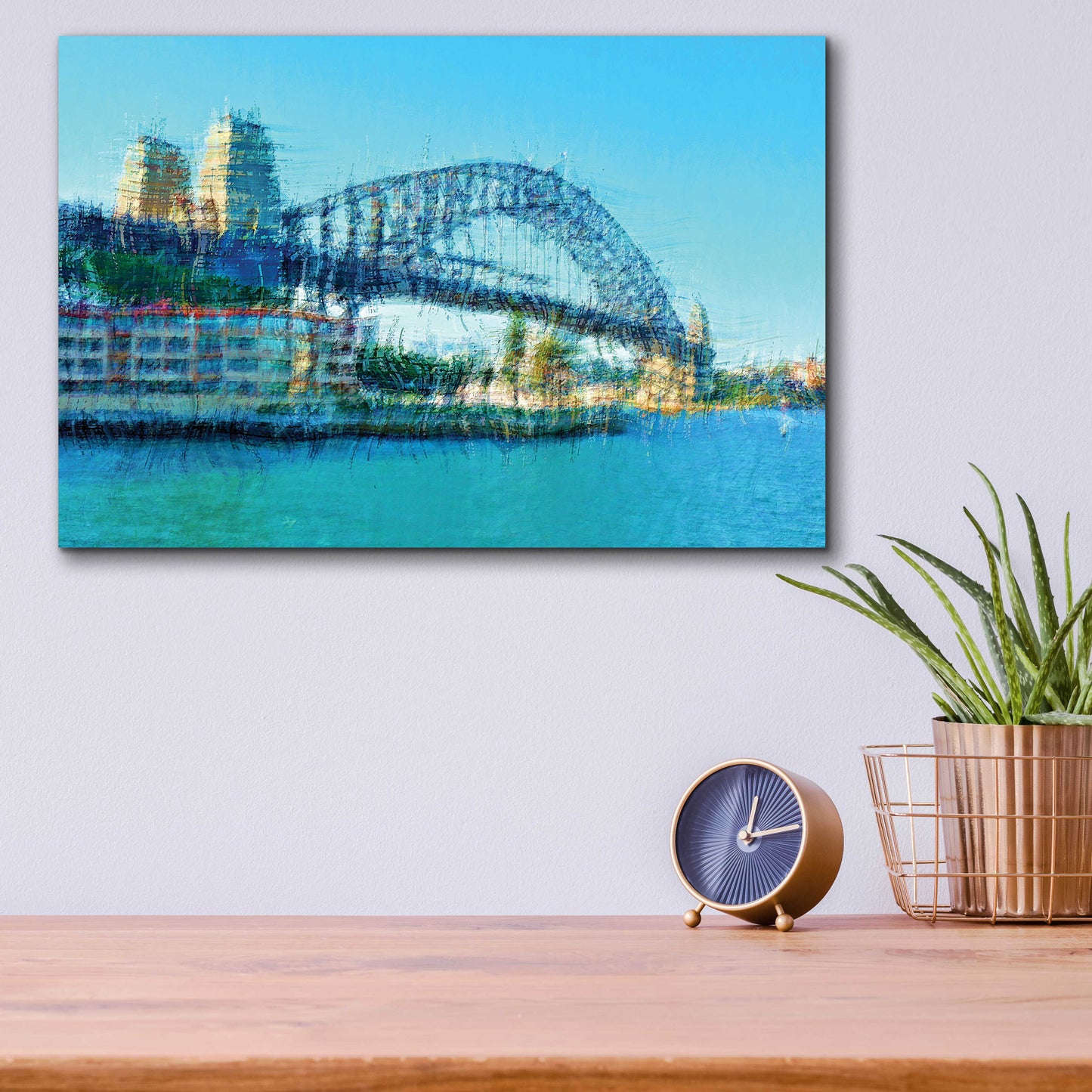 Epic Art 'Sydney Harbour Bridge' by David Manlove, Acrylic Glass Wall Art,16x12