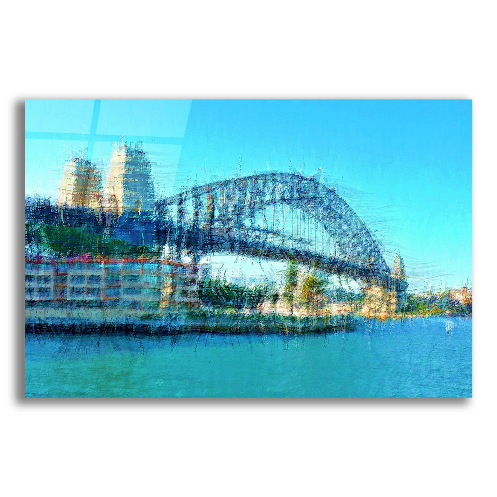 Epic Art 'Sydney Harbour Bridge' by David Manlove, Acrylic Glass Wall Art,16x12