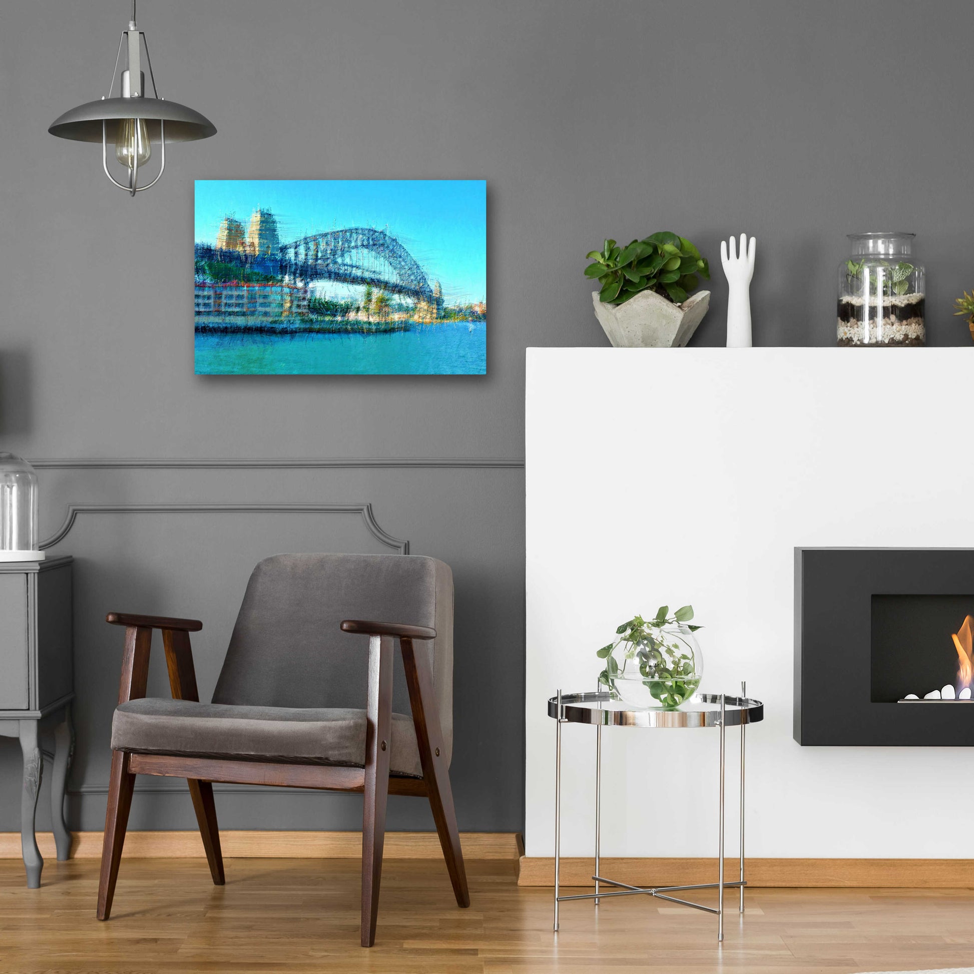 Epic Art 'Sydney Harbour Bridge' by David Manlove, Acrylic Glass Wall Art,24x16