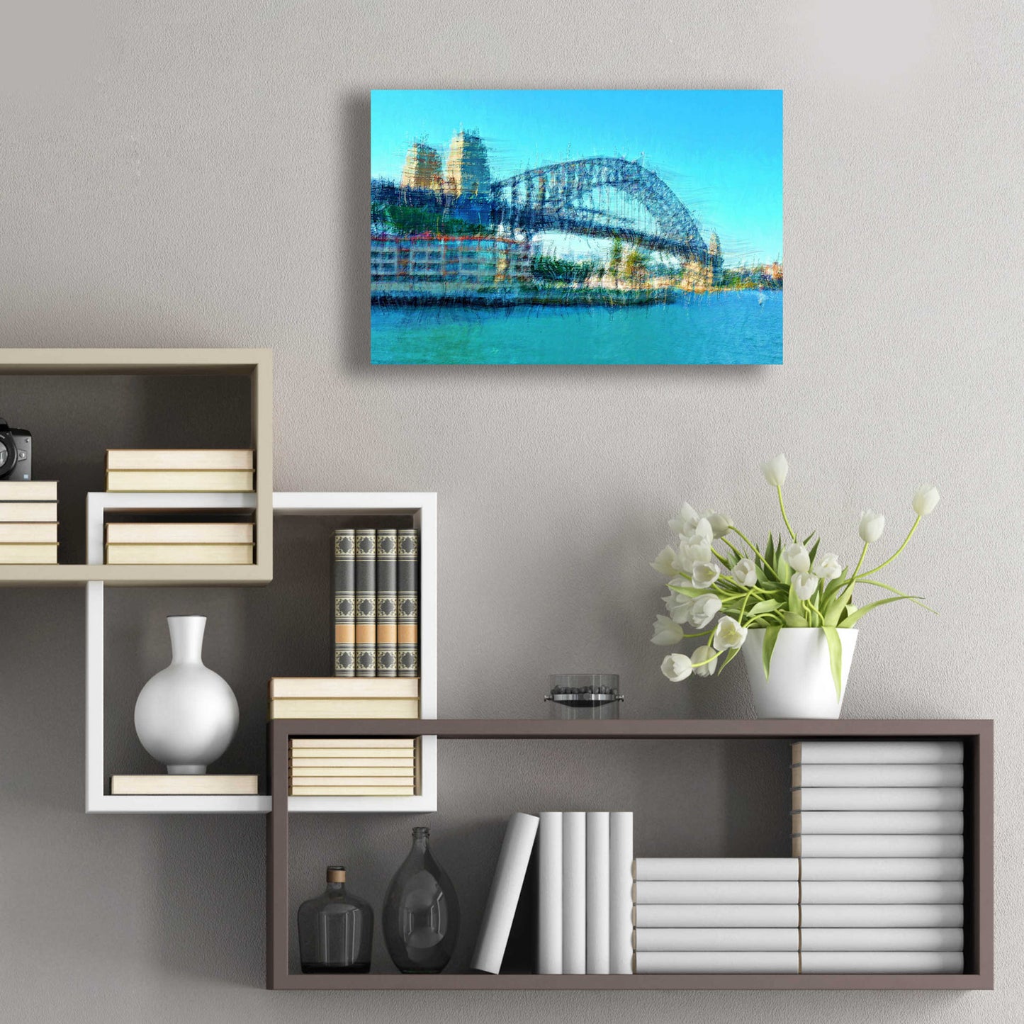 Epic Art 'Sydney Harbour Bridge' by David Manlove, Acrylic Glass Wall Art,24x16