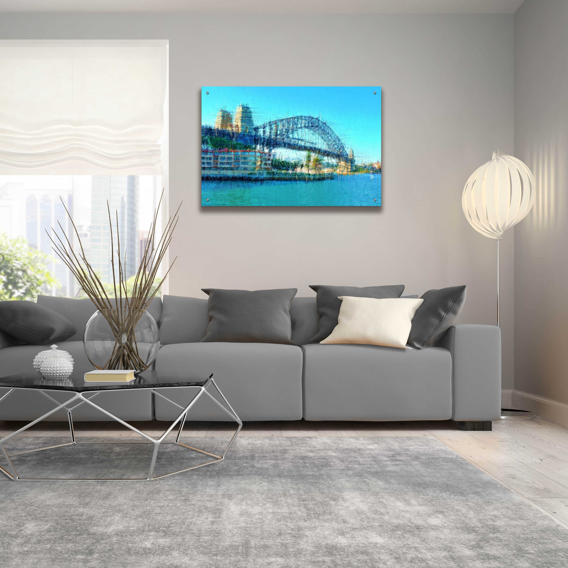 Epic Art 'Sydney Harbour Bridge' by David Manlove, Acrylic Glass Wall Art,36x24