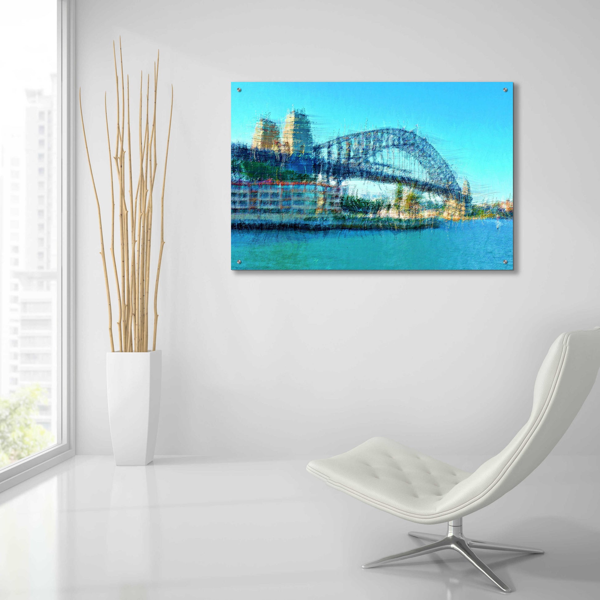 Epic Art 'Sydney Harbour Bridge' by David Manlove, Acrylic Glass Wall Art,36x24