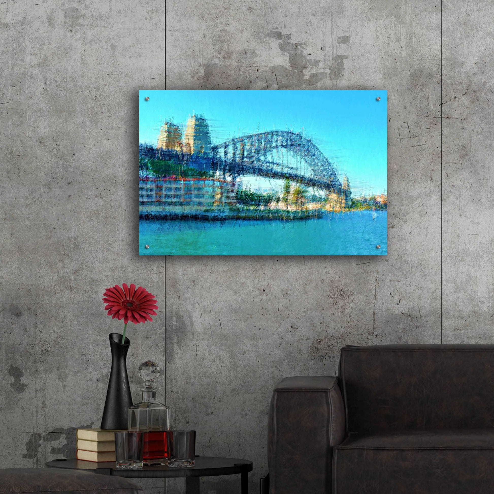 Epic Art 'Sydney Harbour Bridge' by David Manlove, Acrylic Glass Wall Art,36x24