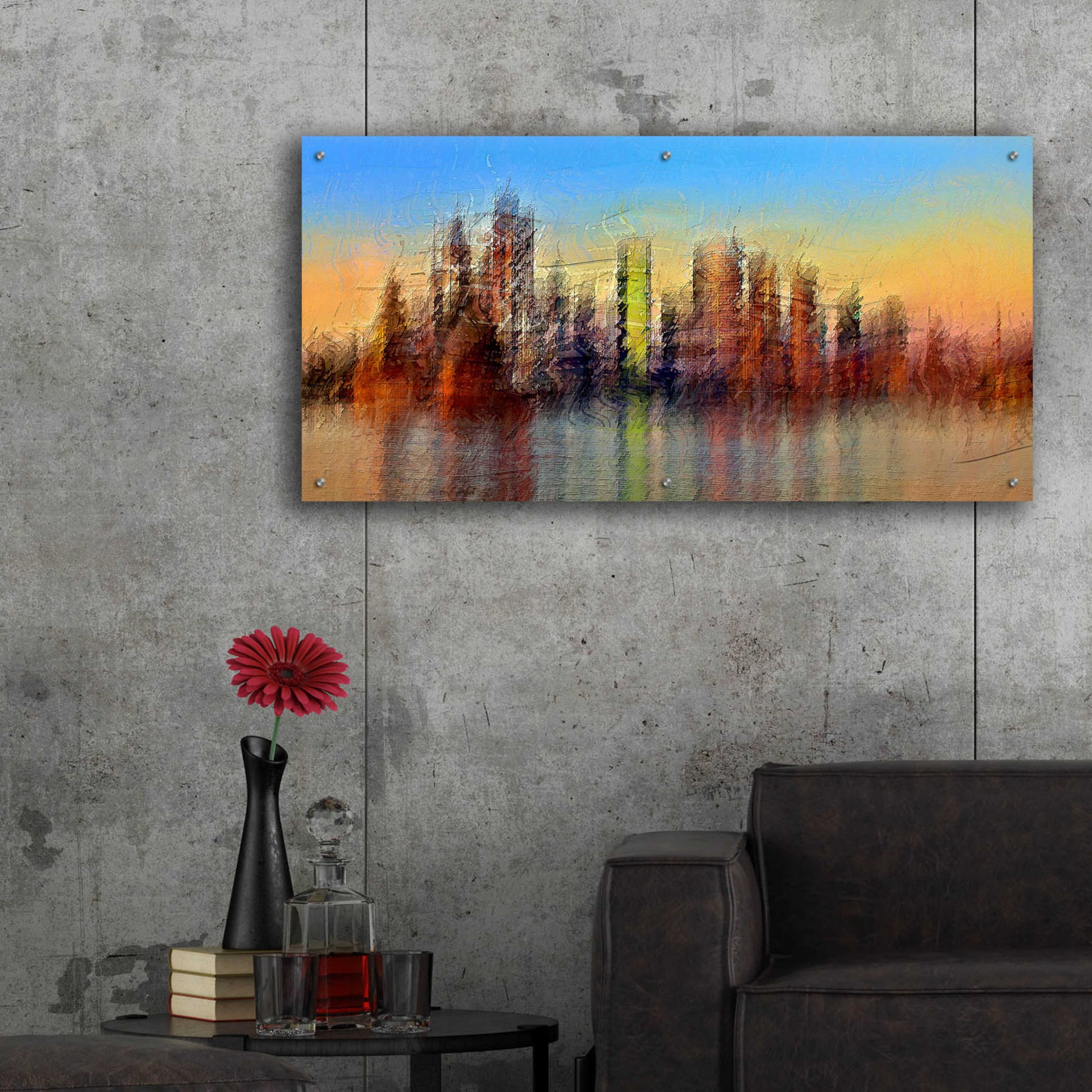 Epic Art 'Sydney' by David Manlove, Acrylic Glass Wall Art,48x24